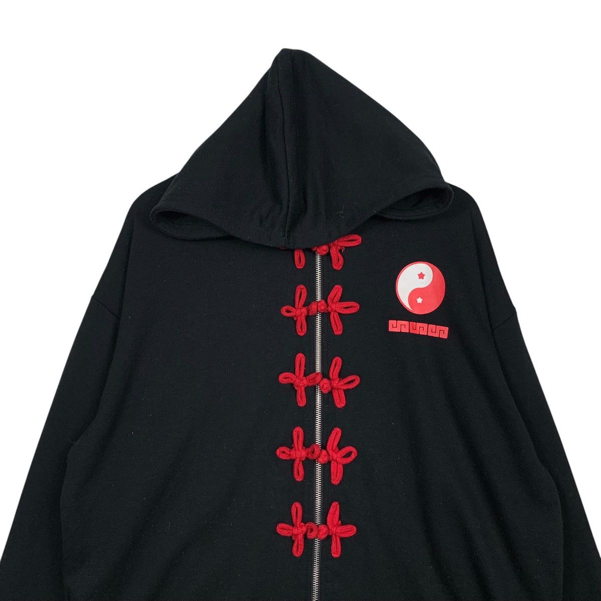 Japanese Brand LISTEN FLAVOUR Mandarin Zipper Hoodies Big Logo #1774-C78 Size US L / EU 52-54 / 3 - 5 Thumbnail
