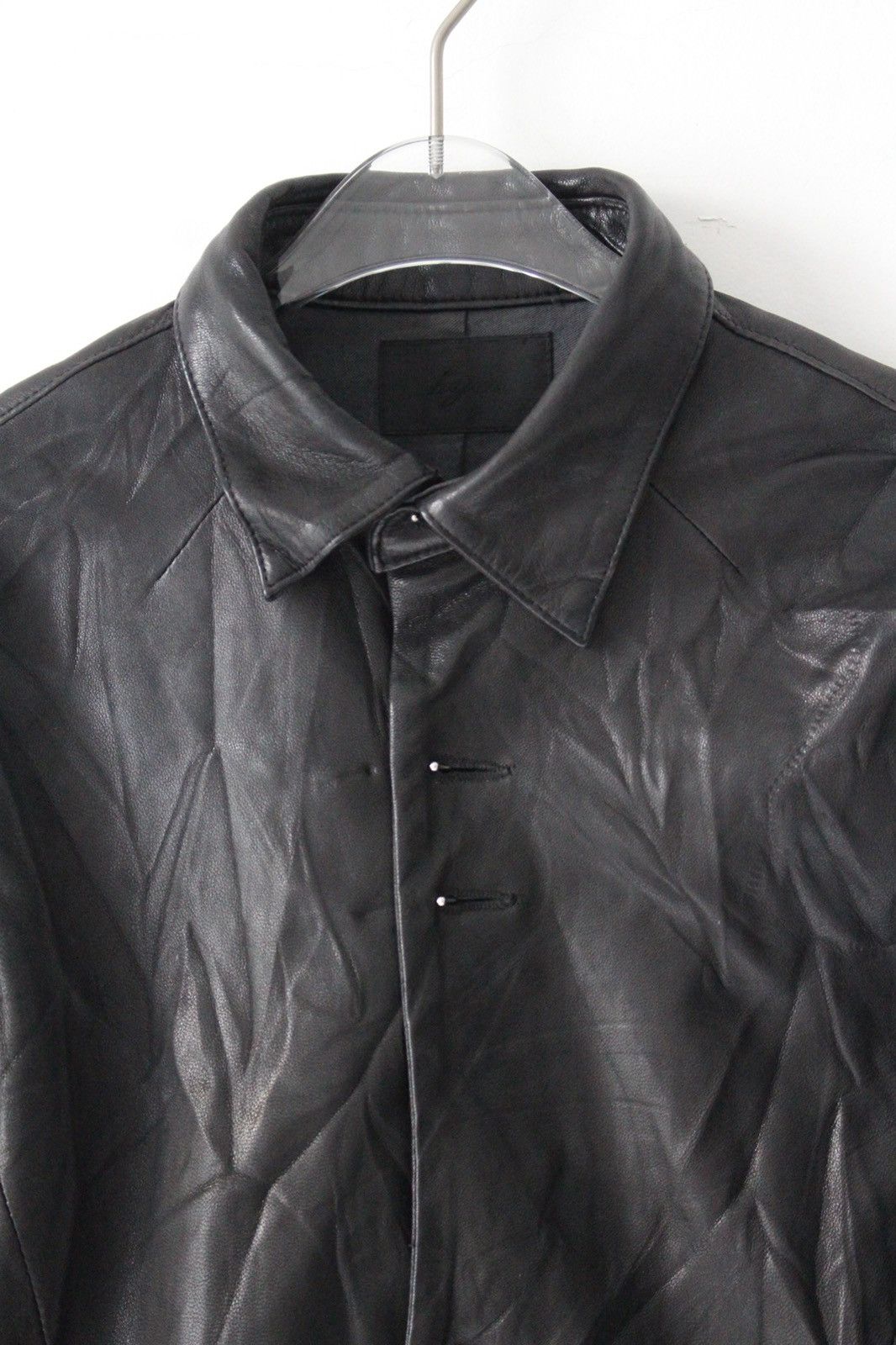 If Six Was Nine HYM JAPAN BY MORIMOTO BLACK GOAT LEATHER SHIRT JACKET Size US M / EU 48-50 / 2 - 2 Thumbnail