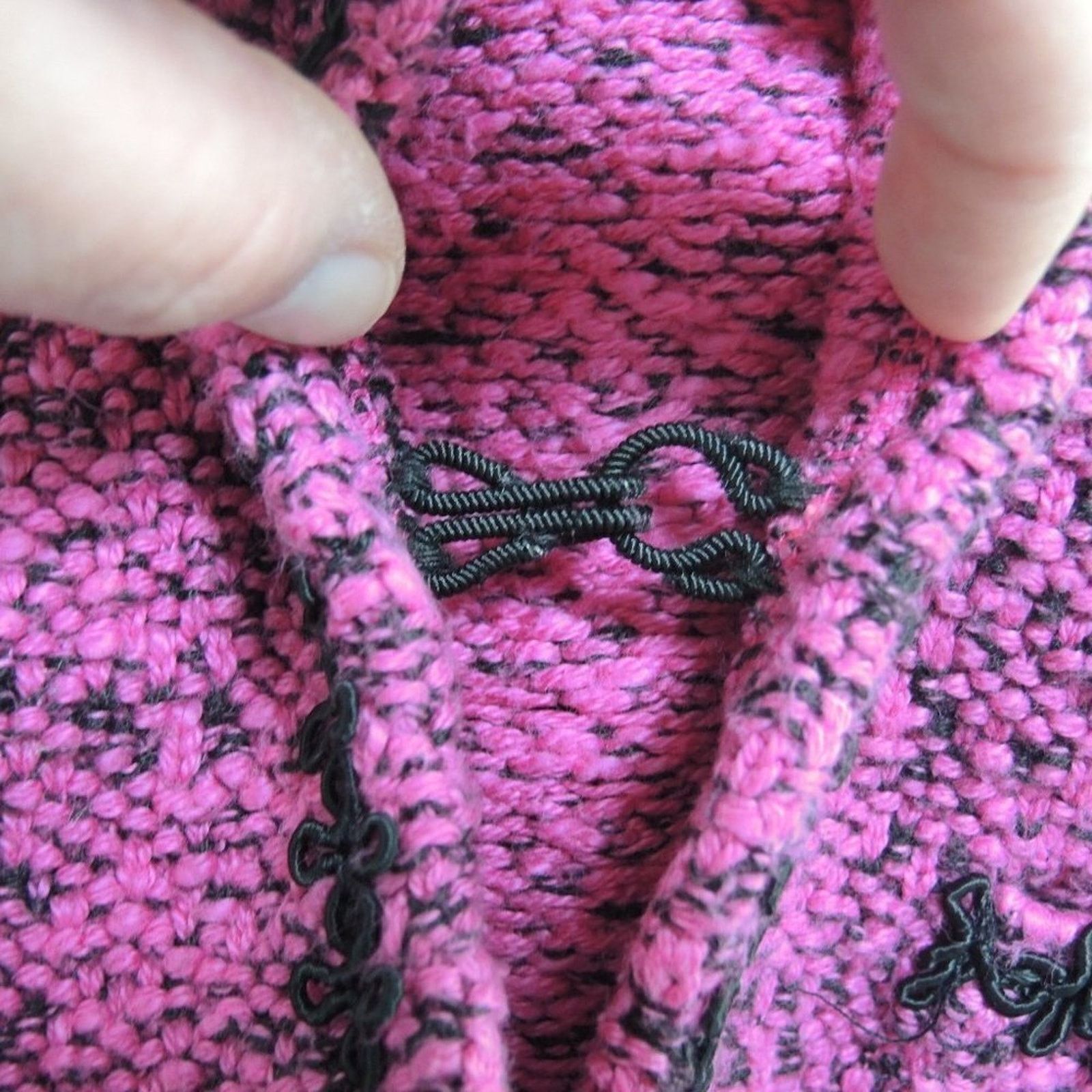 St. John Willow Fuchsia Pink & Black Knit Blazer Size Small Size S / US 4 / IT 40 - 5 Thumbnail