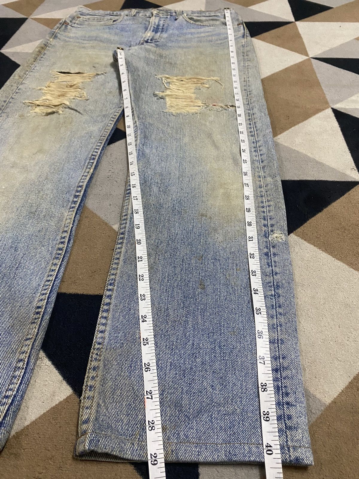 Levi's Vintage Clothing Vintage Levis505 90’s Mud Wash Grunge Distressed Loose Jeans Size US 32 / EU 48 - 15 Thumbnail