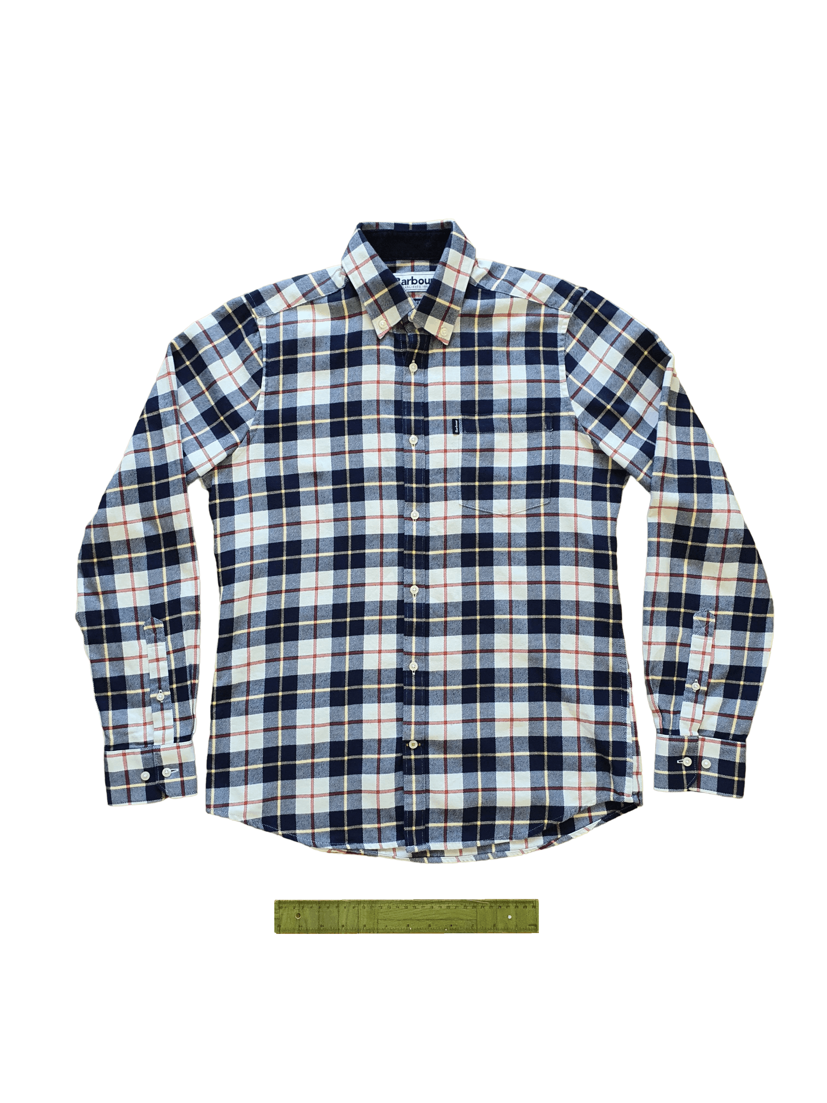 Barbour × Flannel Button Down Collar Casual Dress Shirt - STAPLETON BLAKE Size US S / EU 44-46 / 1 - 1 Thumbnail