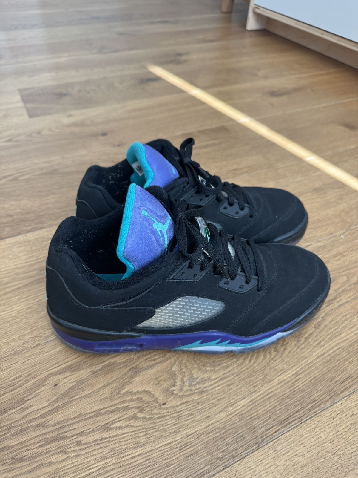Jordan Brand Jordan 5 golf cleats. Black and purple. Nike. Leather outer. Size US 11 / EU 44 - 6 Thumbnail