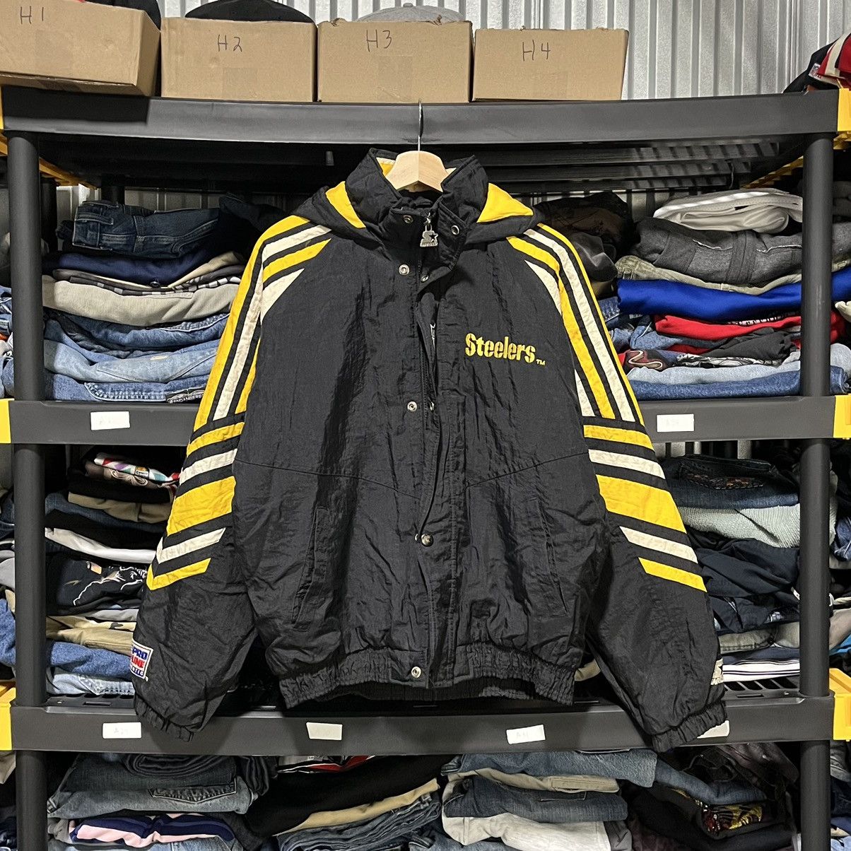 Starter VTG Pittsburgh Steelers Starter Pro Line 90s Puffer Jacket Size US XL / EU 56 / 4 - 1 Thumbnail