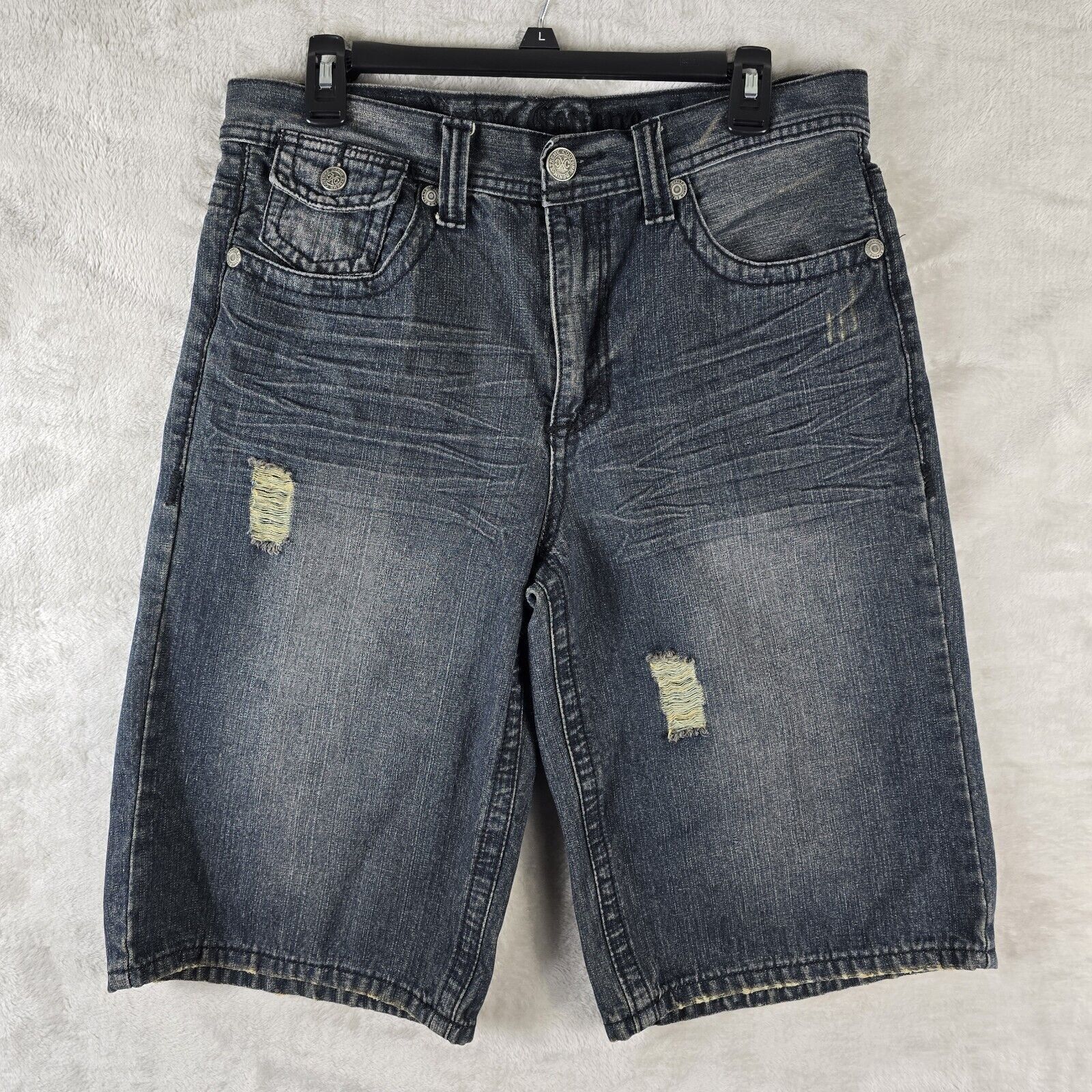 Other Y2K Xtreme Couture Distressed Blue Jean Shorts Sz 32 Baggy Size US 32 / EU 48 - 2 Thumbnail