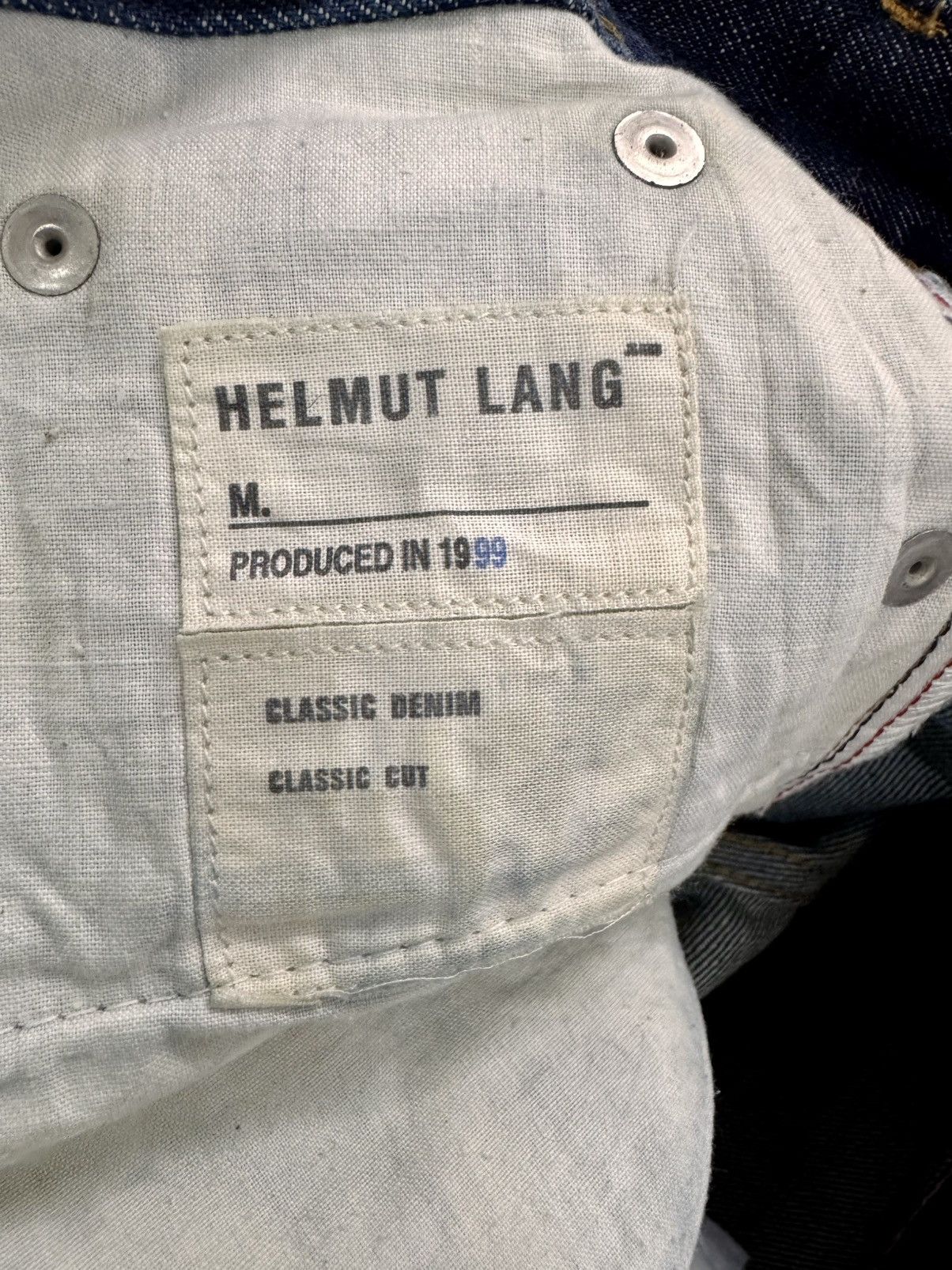 Helmut Lang Vtg Helmut Lang 1999 Indigo Blue Classic Cut Denim Jeans Size US 27 - 6 Thumbnail