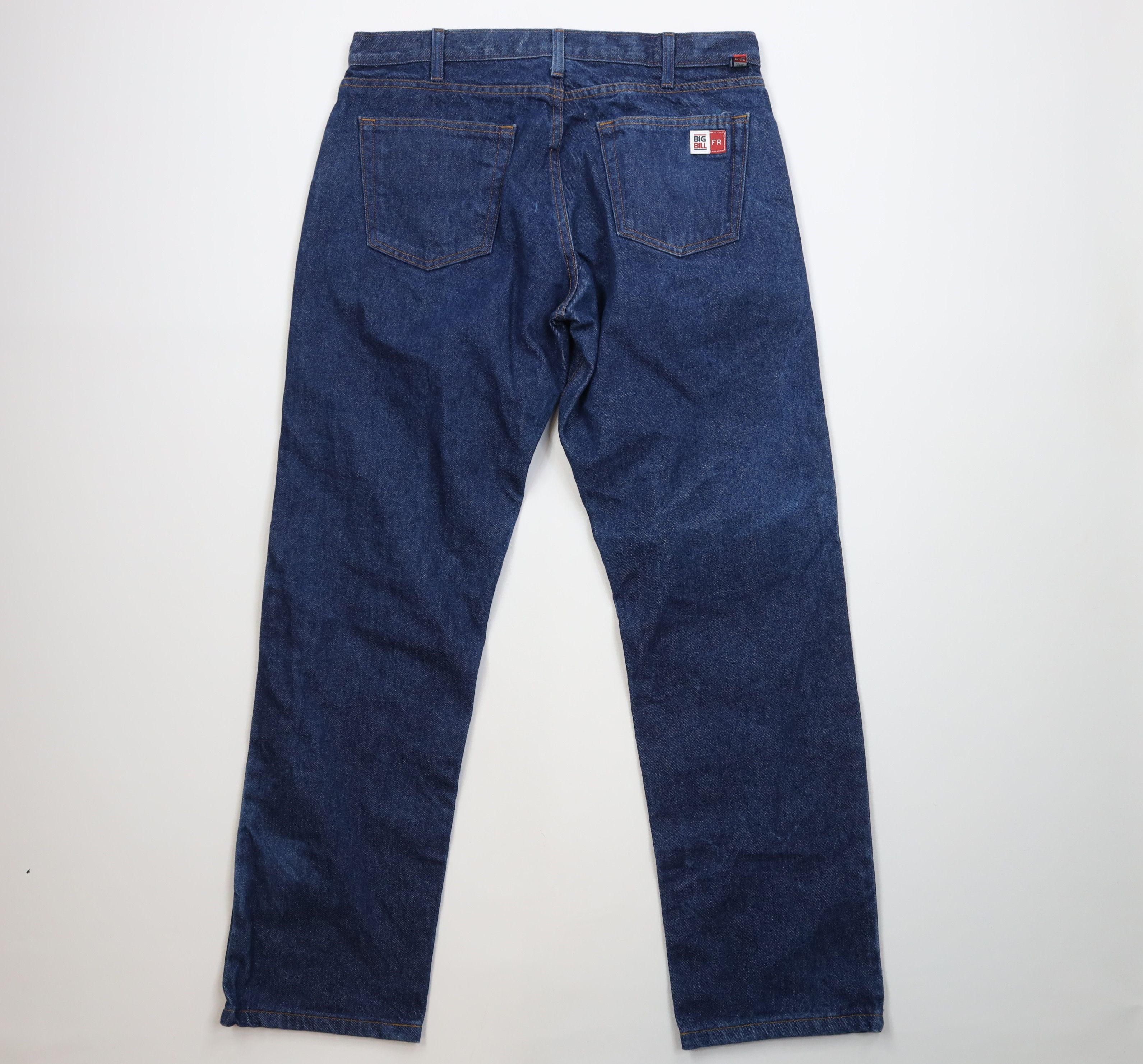 Vintage Big Bill FR Resistant Bootcut Denim Jeans Workwear Blue Size US 36 / EU 52 - 10 Thumbnail