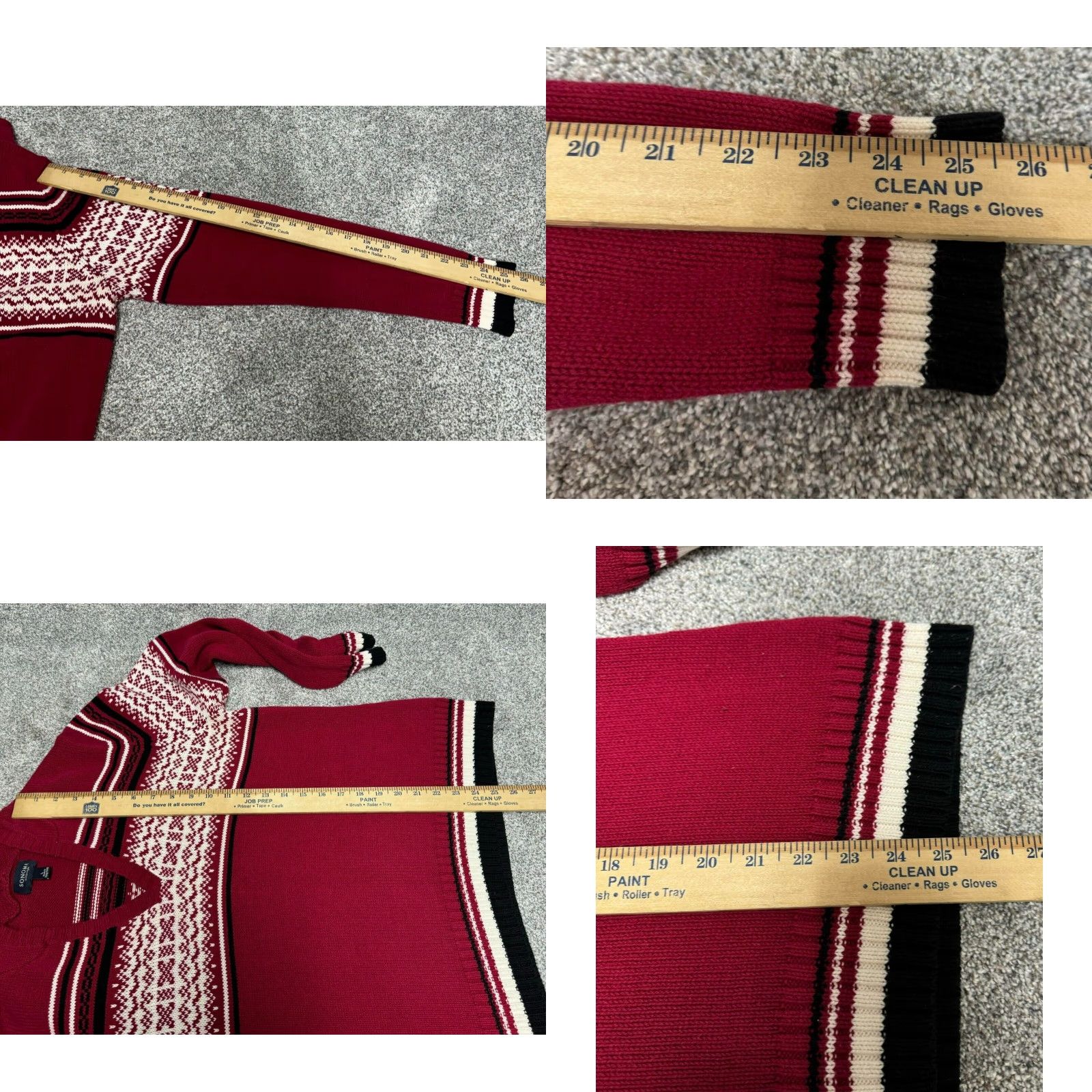 Vintage VINTAGE Sonoma Hooded Sweater Womens Large Fair Isle Grandpa 90s Christmas Knit Pullover Red Hot Retro Womens Size L / US 10 / IT 46 - 8 Thumbnail