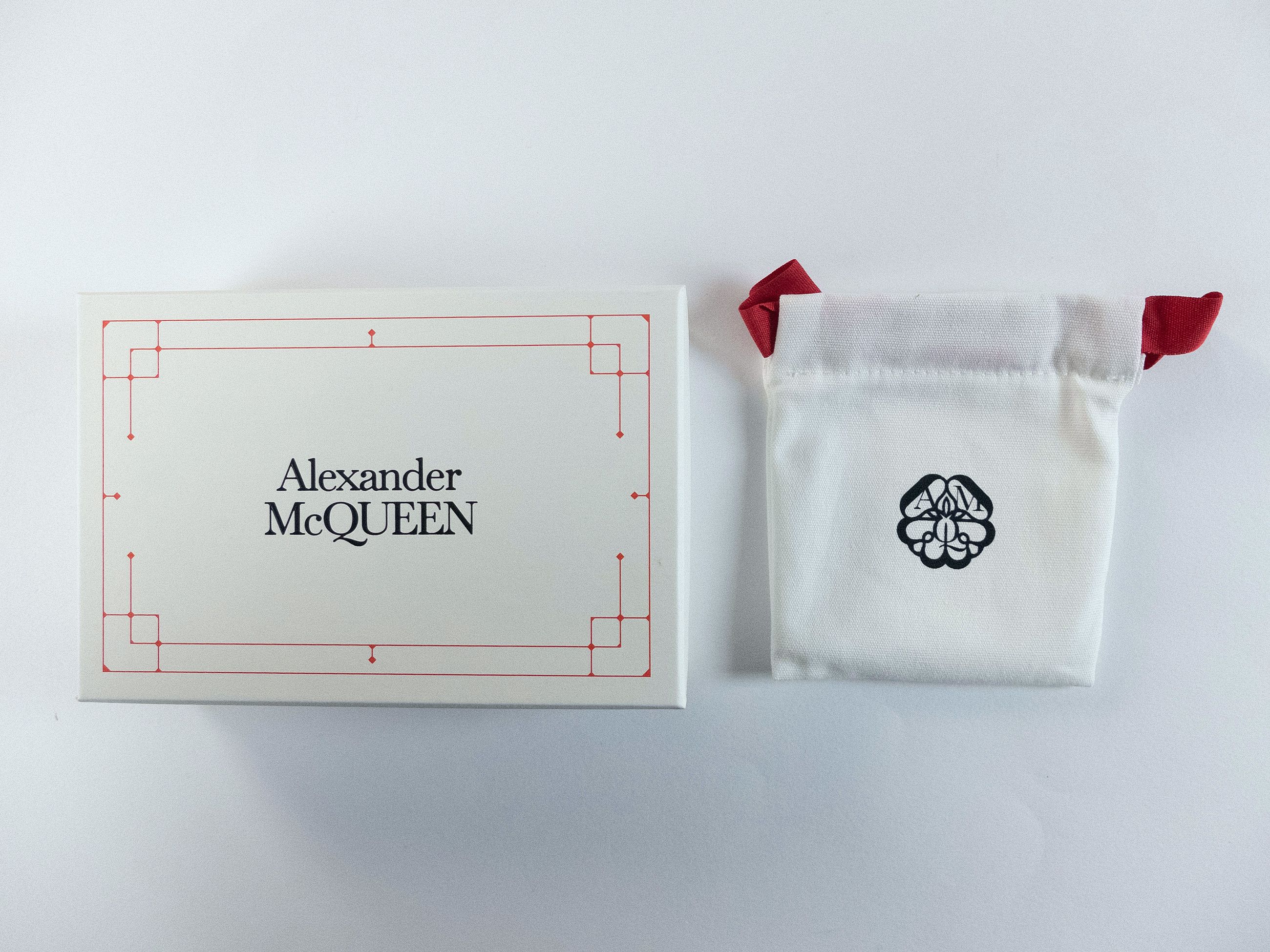Alexander McQueen ALEXANDER MCQUEEN blue graffiti logo card leather holder q Size ONE SIZE - 7 Thumbnail