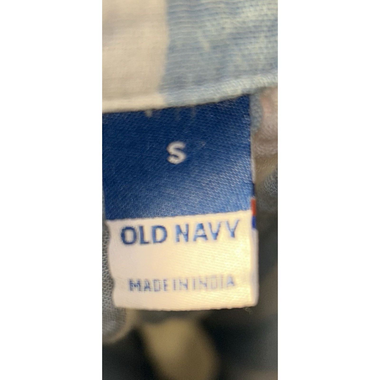 Old Navy Old Navy Blue & White Cotton 3/4 Puff Sleeve Dress Small Size S / US 4 / IT 40 - 6 Thumbnail