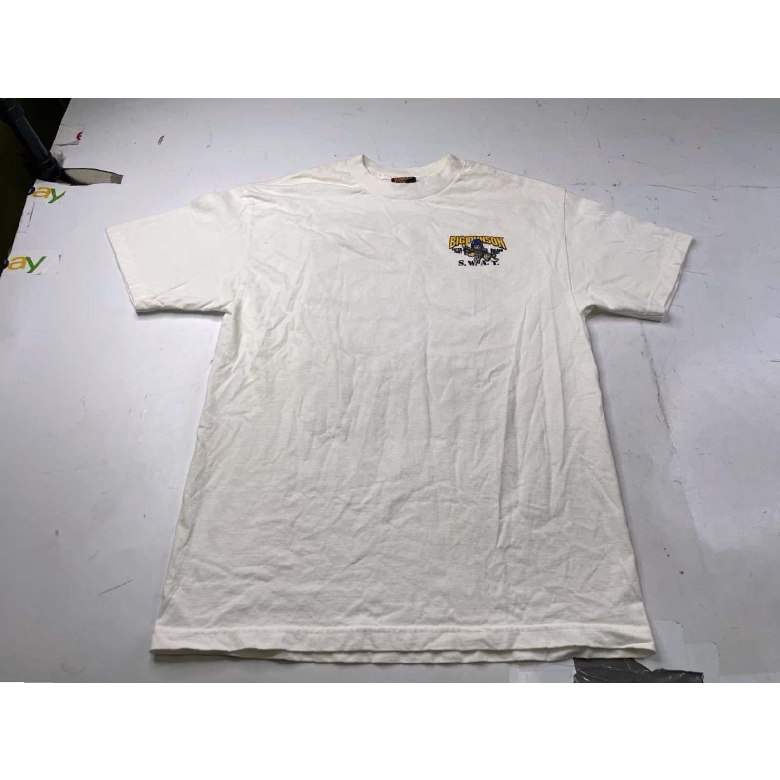 Big John VINTAGE Big Johnson SWAT Team Sex Joke T-Shirt Mens L White Cotton Crew Neck Short Sleeve Graphic Print 2003 USA Fantasy Fire Funny Novelty Size US L / EU 52-54 / 3 - 3 Thumbnail