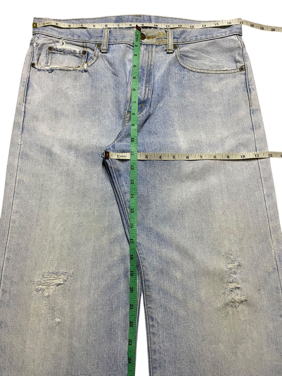 Japanese Brand Vintage Japanese Brand Light Wash Distressed Loose Jeans Size US 34 / EU 50 - 12 Thumbnail