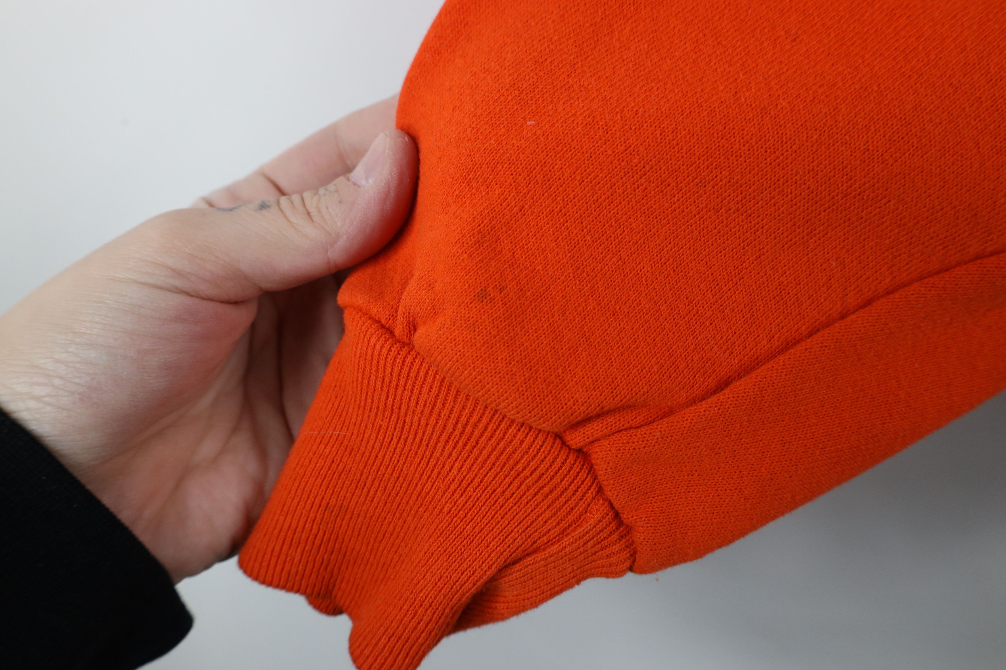 Vintage Vintage 90s Streetwear Blank Crewneck Sweatshirt Orange USA Size US XL / EU 56 / 4 - 5 Thumbnail