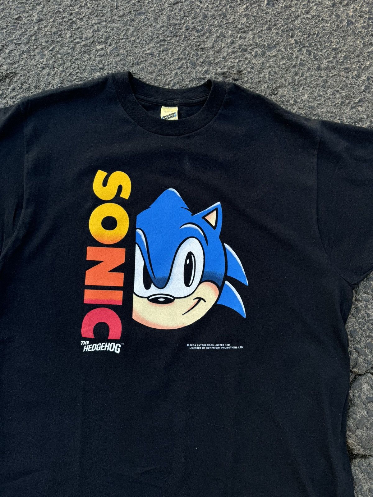 Nintendo 1991 Vintage Sonic The Hedgehog Sega Tees XL Single Stitch Size US XL / EU 56 / 4 - 6 Thumbnail