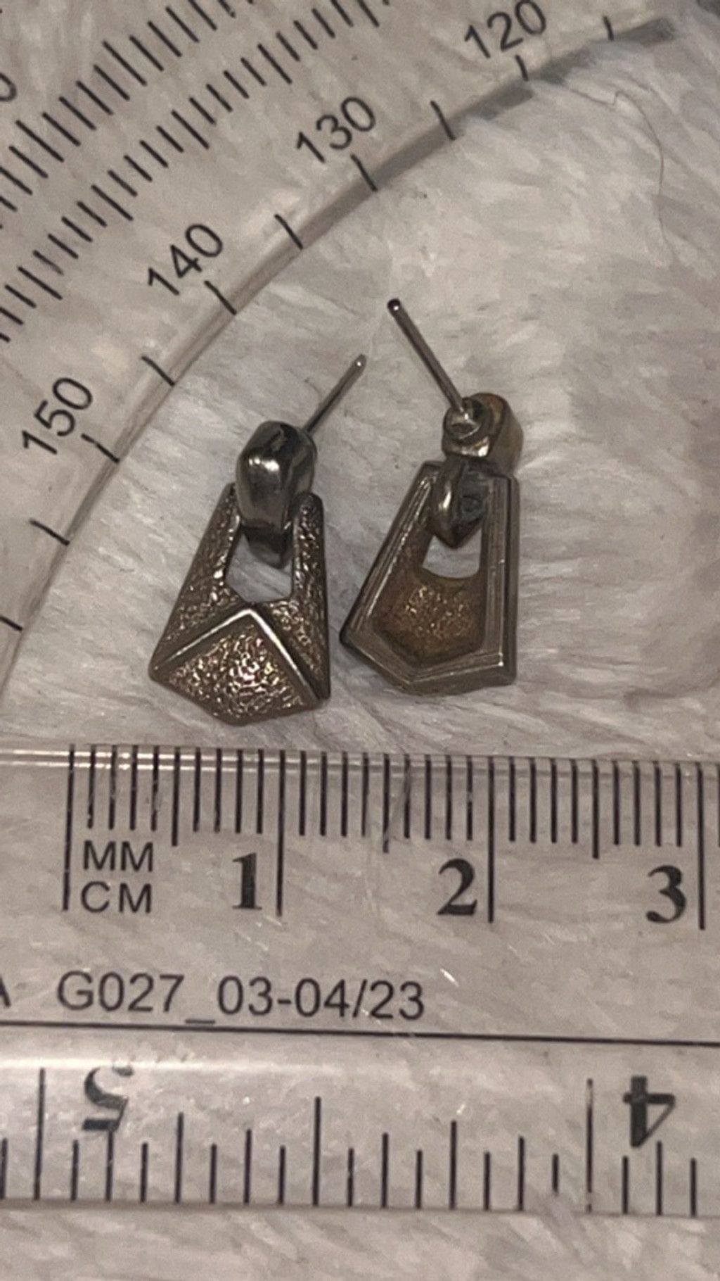 The Unbranded Brand Women's Unbranded Silver Geometric Drop Earrings One Size Size ONE SIZE - 4 Thumbnail