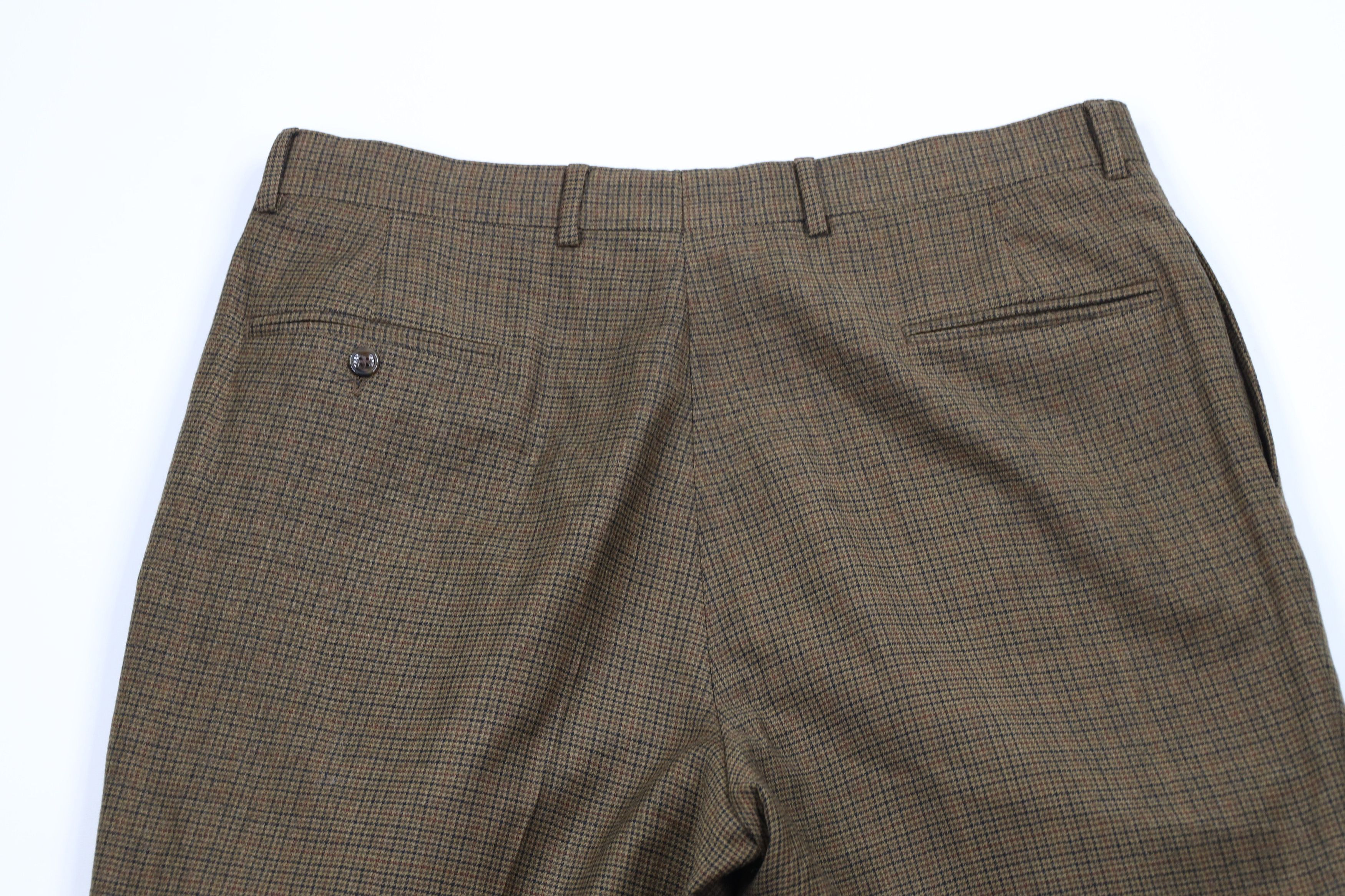 Vintage Vintage 90s Streetwear Wool Wide Leg Chino Pants Houndstooth Size 36 - 9 Thumbnail