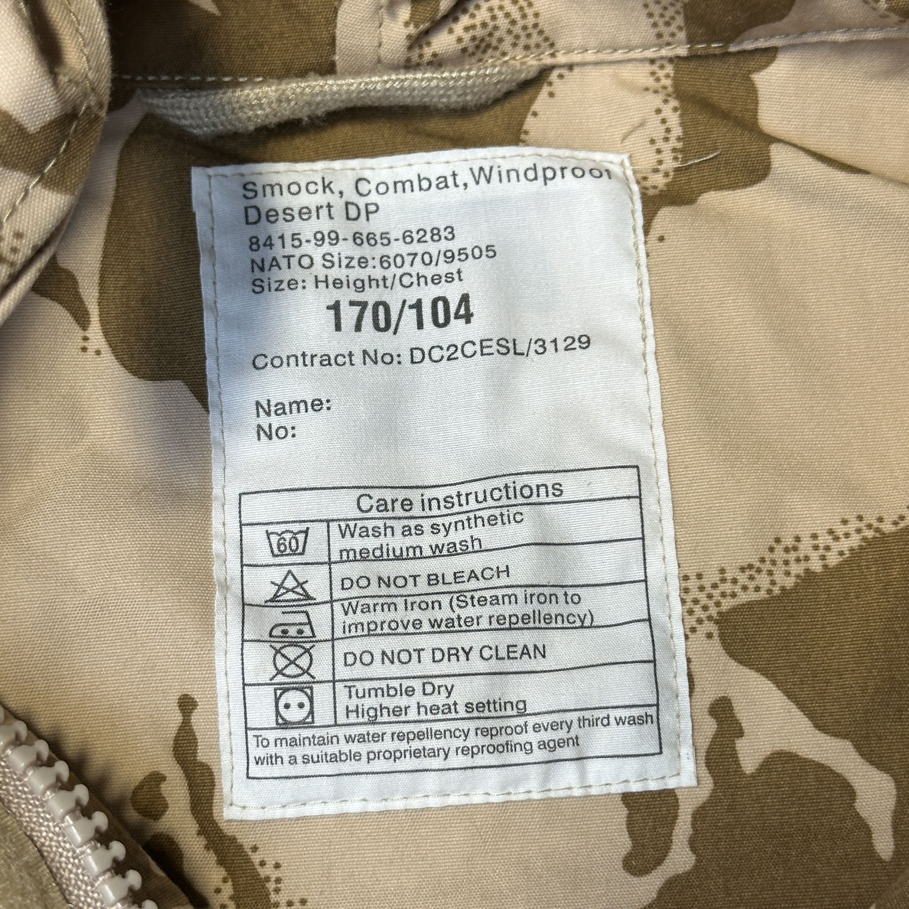 Other Vintage British Desert Camouflage Windproof Smock Jacket Size 170/104 Size US L / EU 52-54 / 3 - 3 Thumbnail
