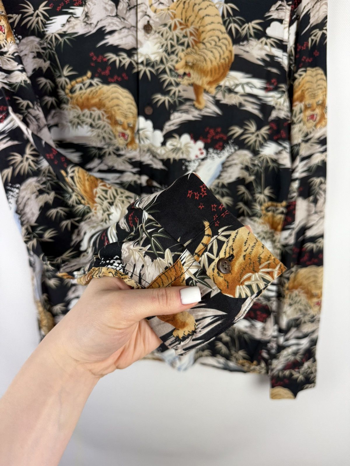Allsaints × Japanese Brand Allsaints Sumatra LS Overprinted Viscose Button Up Shirt Size US S / EU 44-46 / 1 - 11 Thumbnail