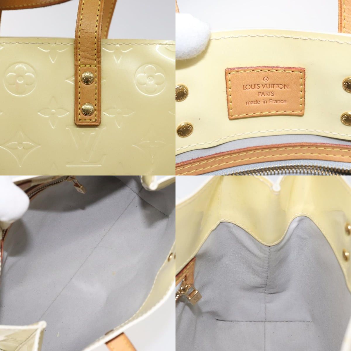 Louis Vuitton LOUIS VUITTON Monogram Vernis Reade PM Hand Bag Perle M91336 Size ONE SIZE - 11 Thumbnail