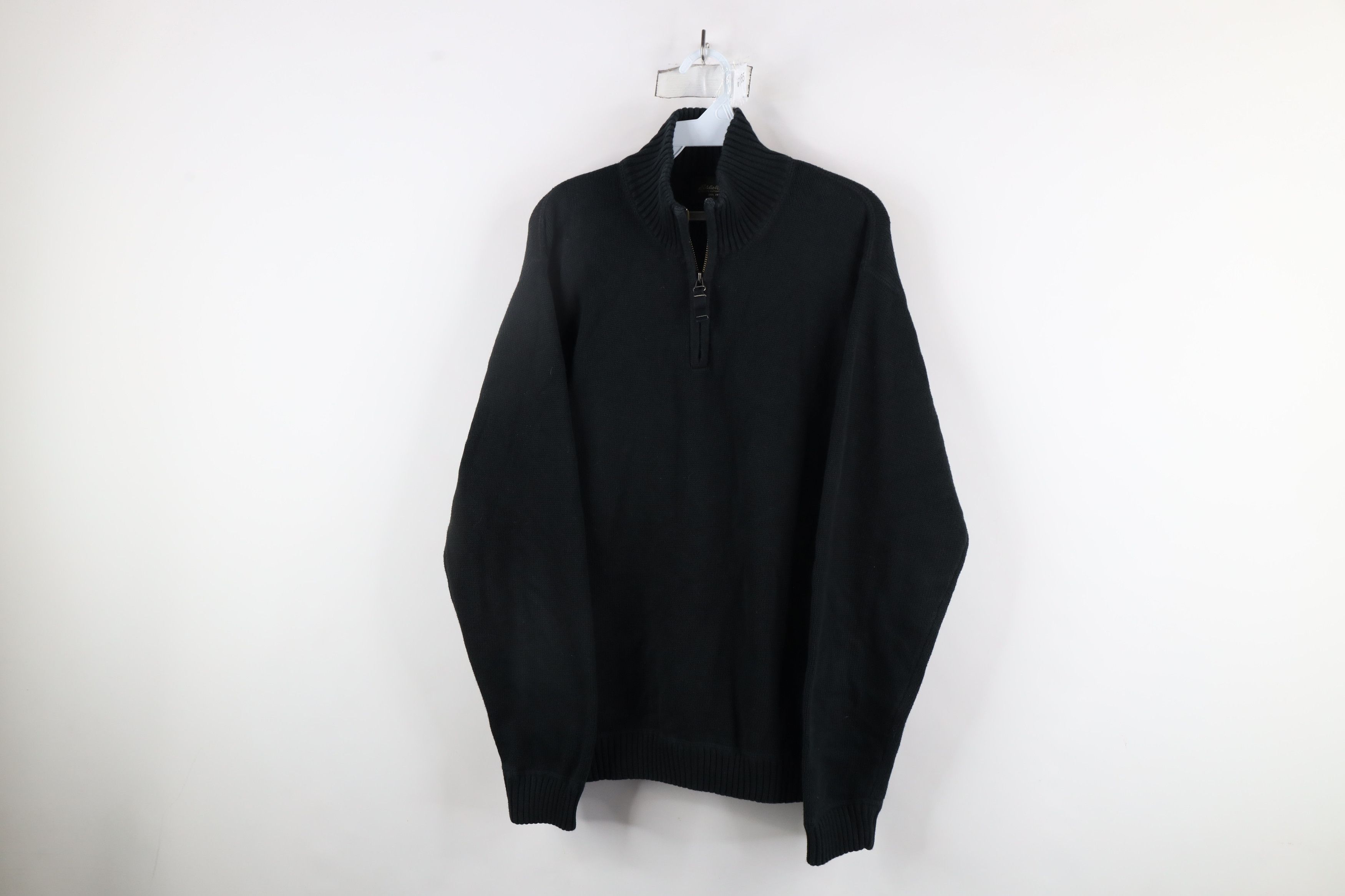 Eddie Bauer Vintage Eddie Bauer Knit Half Zip Pullover Sweater Black Size US L / EU 52-54 / 3 - 1 Thumbnail