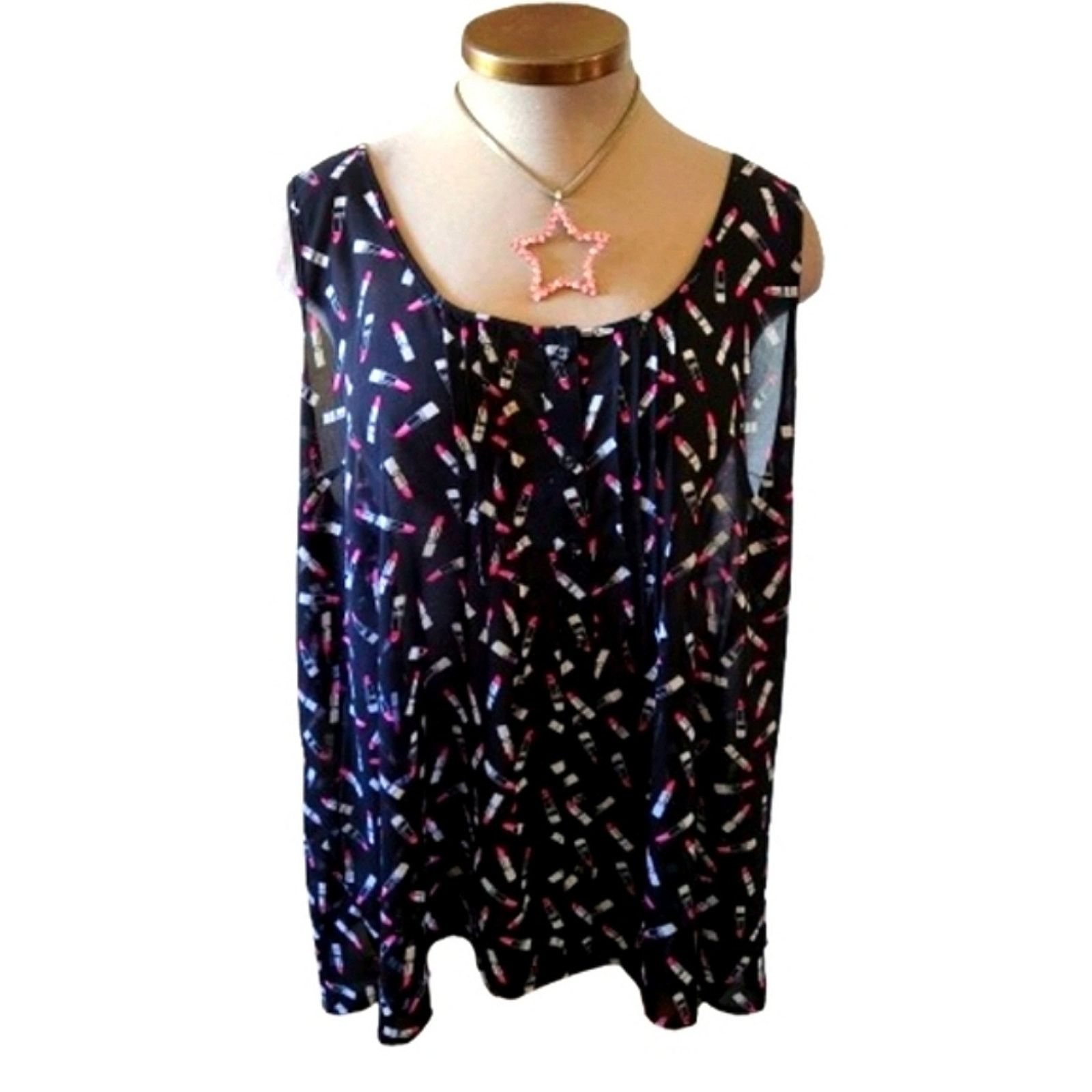 Torrid TORRID ☆ PINK LIPSTICK ☆ PETAL BACK TANK ☆ 4x ☆ NWT Size 4XL / US 24-26 - 3 Thumbnail