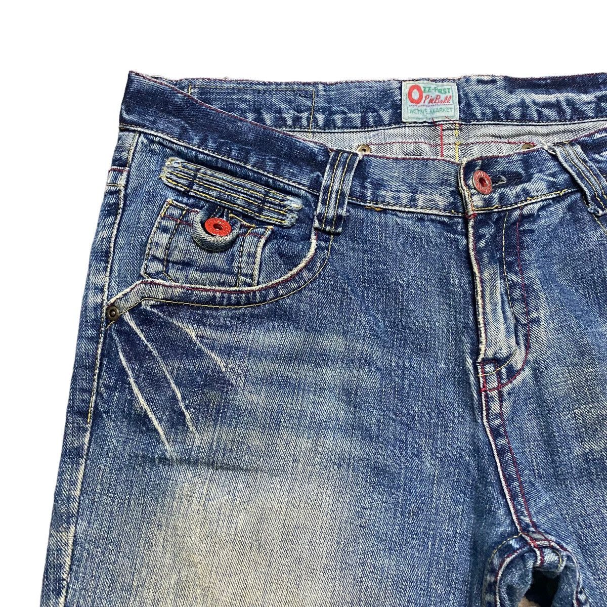 Japanese Brand Ozz-First Pinball Mudwash Denim Flare Jeans Size US 33 - 4 Thumbnail
