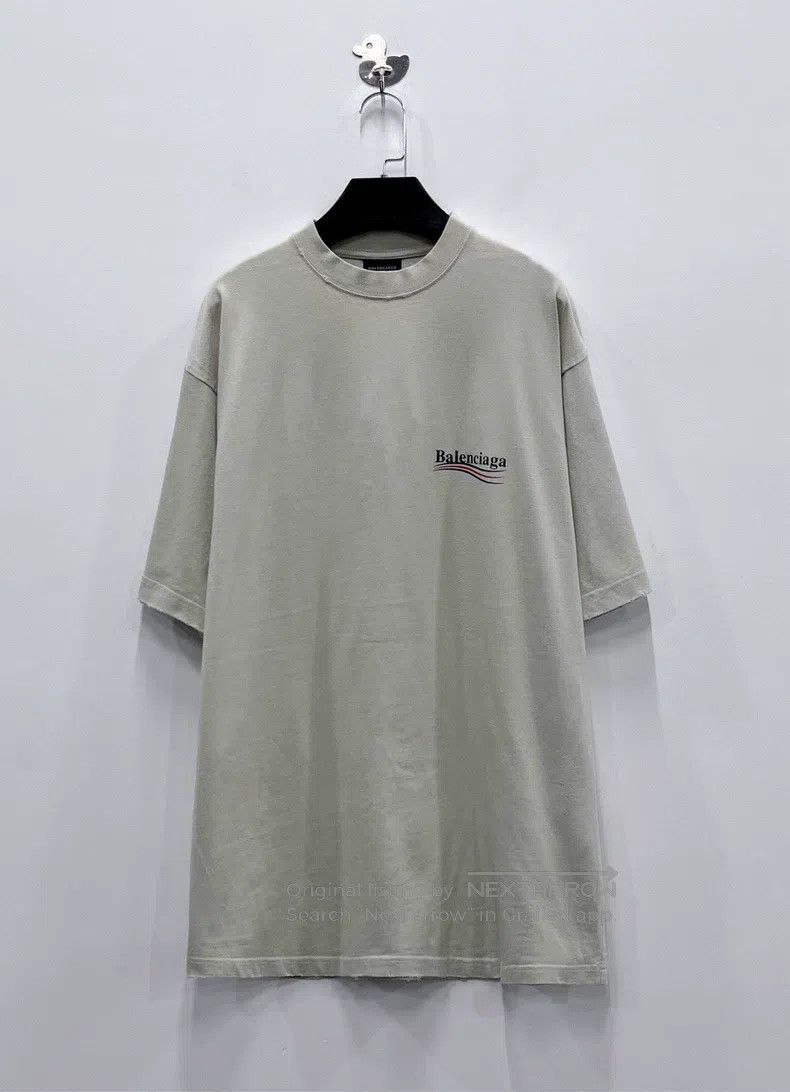 Balenciaga Balenciaga Beige, Milk Grey, Cola Wave Logo Destroyed Dist Size US XS / EU 42 / 0 - 1 Thumbnail