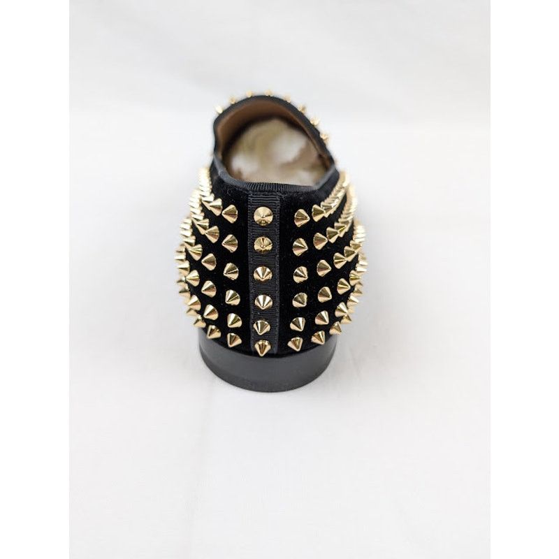 Christian Louboutin o1rshd1 Dandelion Spikes Flat Shoes in Black/Dorado Size US 10 / EU 43 - 7 Thumbnail