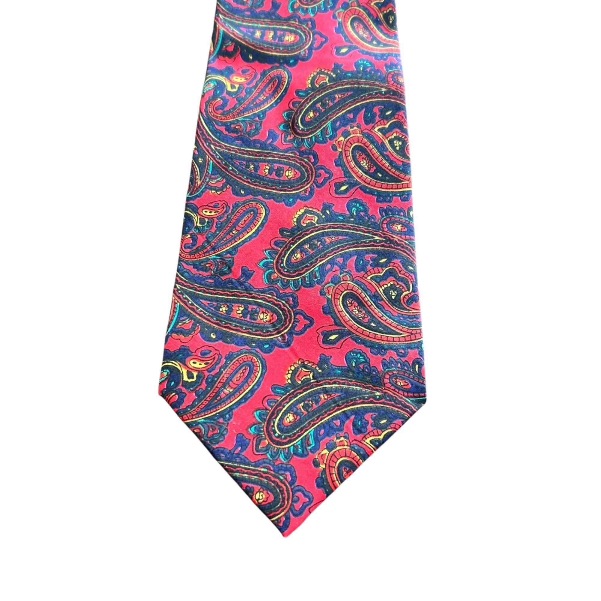 Other Sarra 100% Silk Men Pai Vibrant Novelty Paisley Neck Tie Size ONE SIZE - 4 Thumbnail
