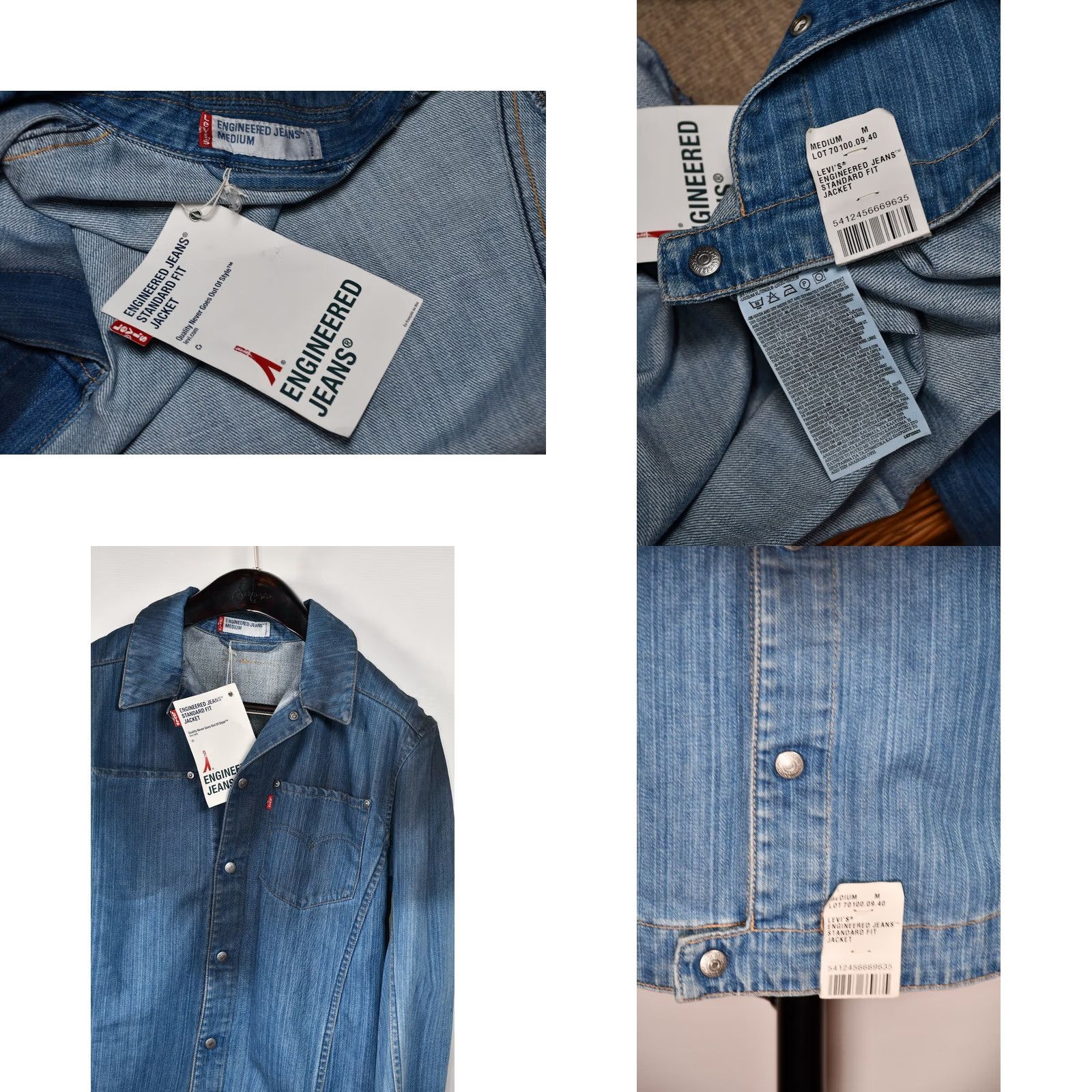 Levi's Levi's Engineered 70100 Jacket Denim Men's M Blue Regular Size M Denim Jacket Mens Size US M / EU 48-50 / 2 - 8 Thumbnail