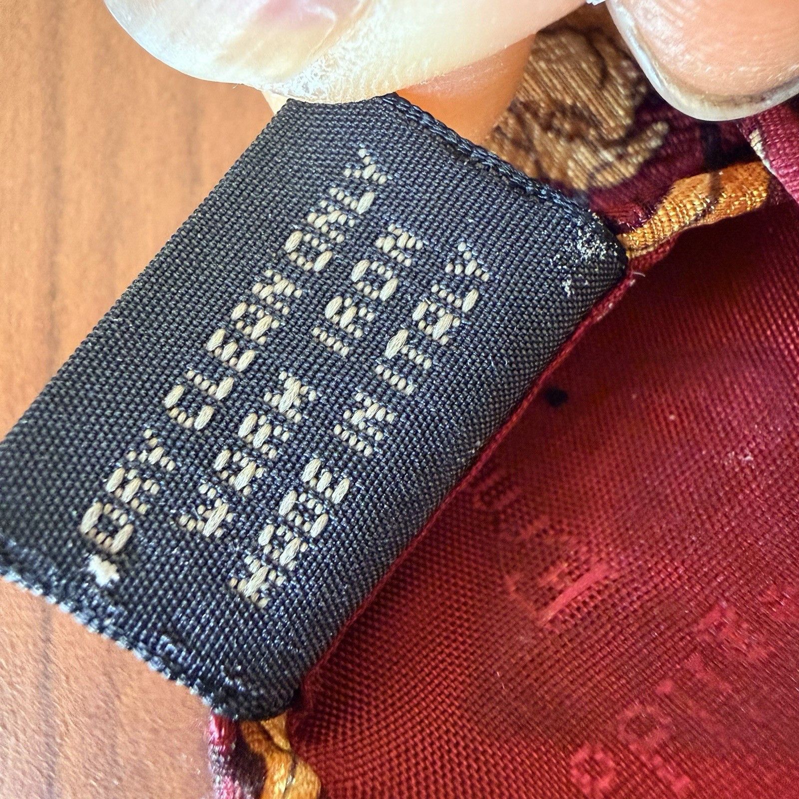 Ermenegildo Zegna Ermenegildo Zegna Silk Tie Burgundy Geometric Abstract 58" Size ONE SIZE - 11 Thumbnail