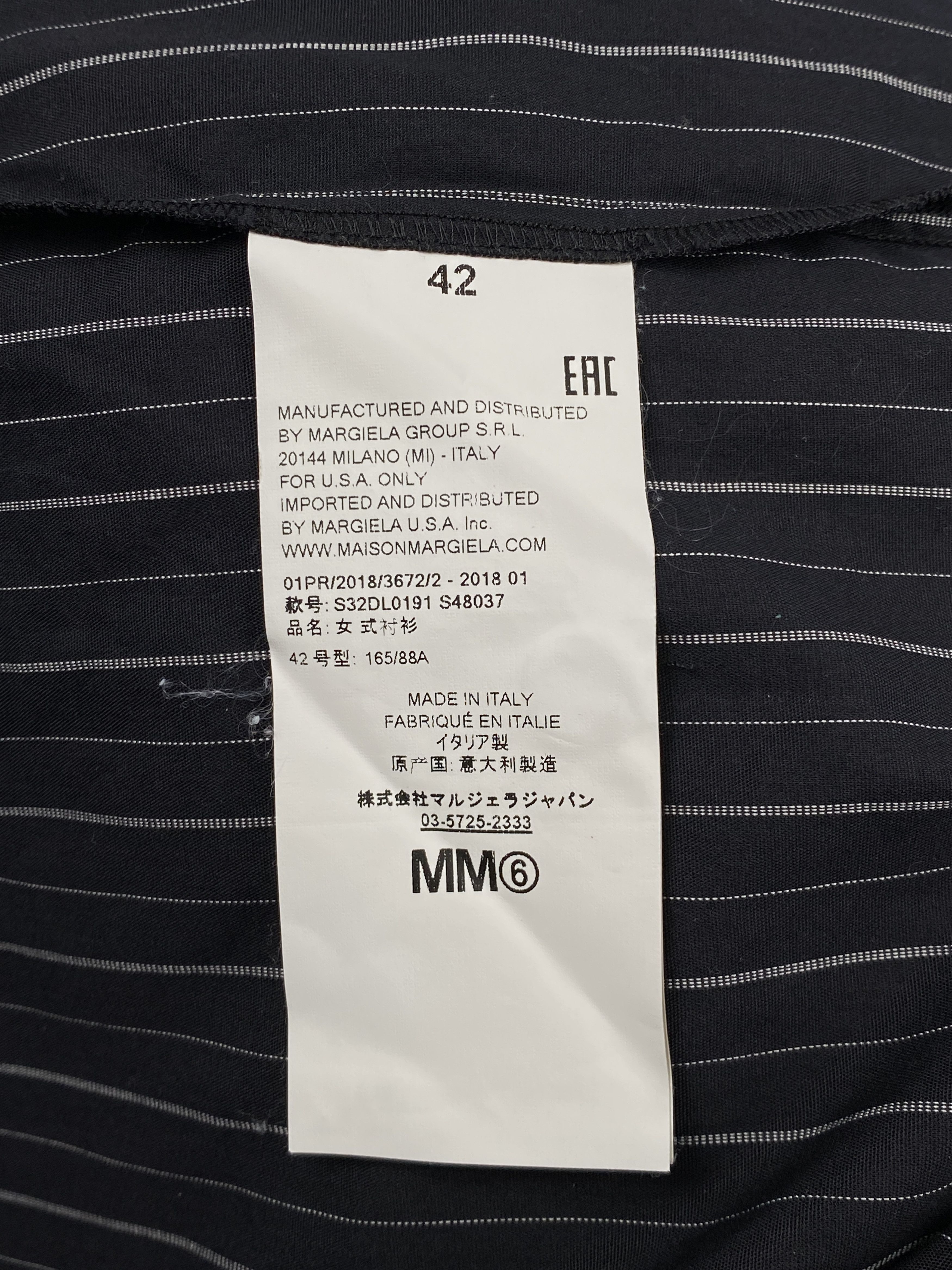 Maison Margiela MM6 Striped Wrap Shirt Size M / US 6-8 / IT 42-44 - 13 Thumbnail