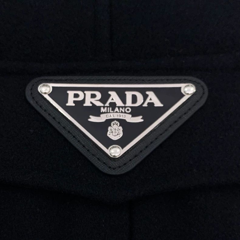 Prada Prada 23 styles of black logo triangle label lapel single-b Size US XS / EU 42 / 0 - 5 Thumbnail