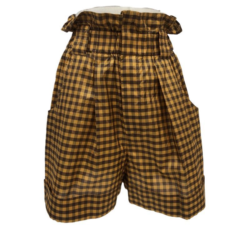 Fendi Fendi Gingham Silk Shorts Size 40 Size 27" / US 4 / IT 40 - 1 Thumbnail