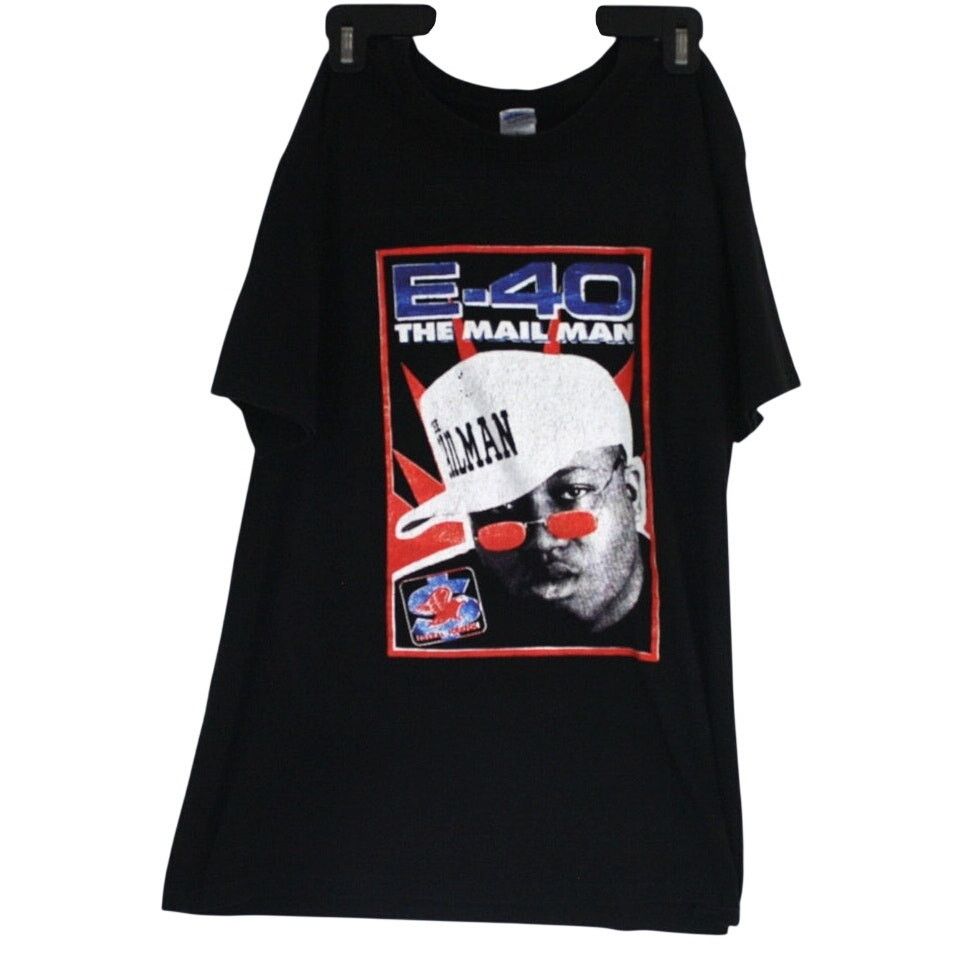 Gildan × Rap Tees E-40 The Mail Man Shirt Sick Wid It Records Rap Tee Black L Size US L / EU 52-54 / 3 - 1 Thumbnail