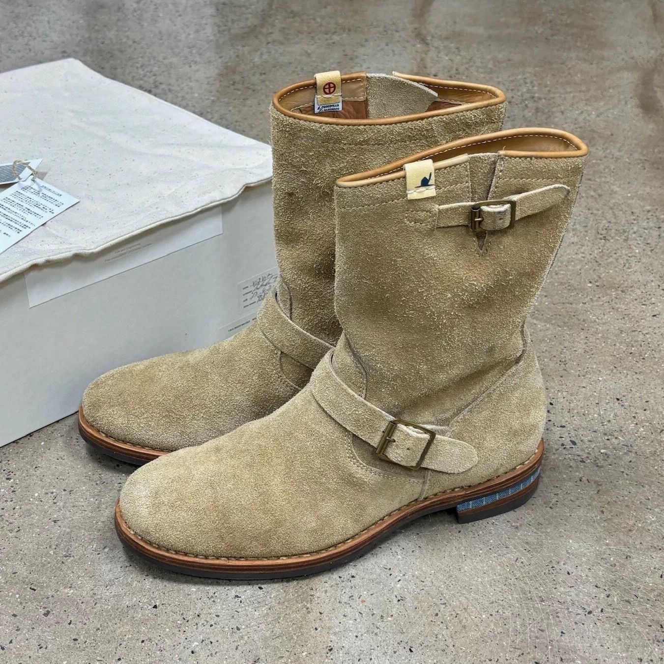 Visvim Visvim T.W.O. Boots - Sand/Beige - Size 12 - Suede Engineer