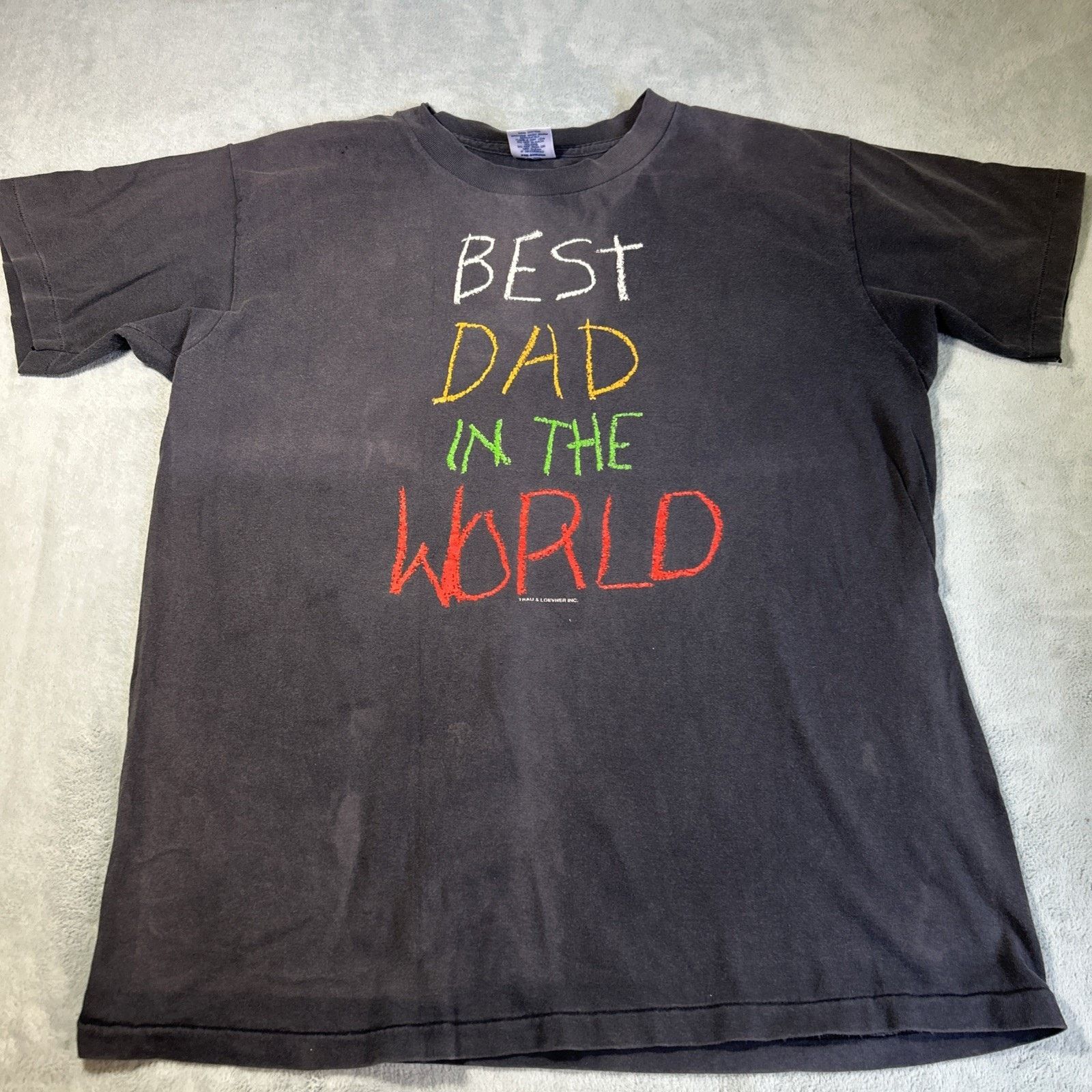 Delta Best Dad in The World Shirt Mens Large Single Stitch 90s Size US L / EU 52-54 / 3 - 9 Thumbnail