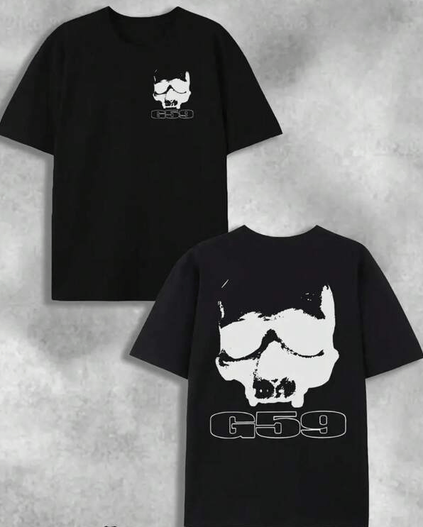 G59 Records G59 Skull White on Black shirt Size US L / EU 52-54 / 3 - 2 Thumbnail