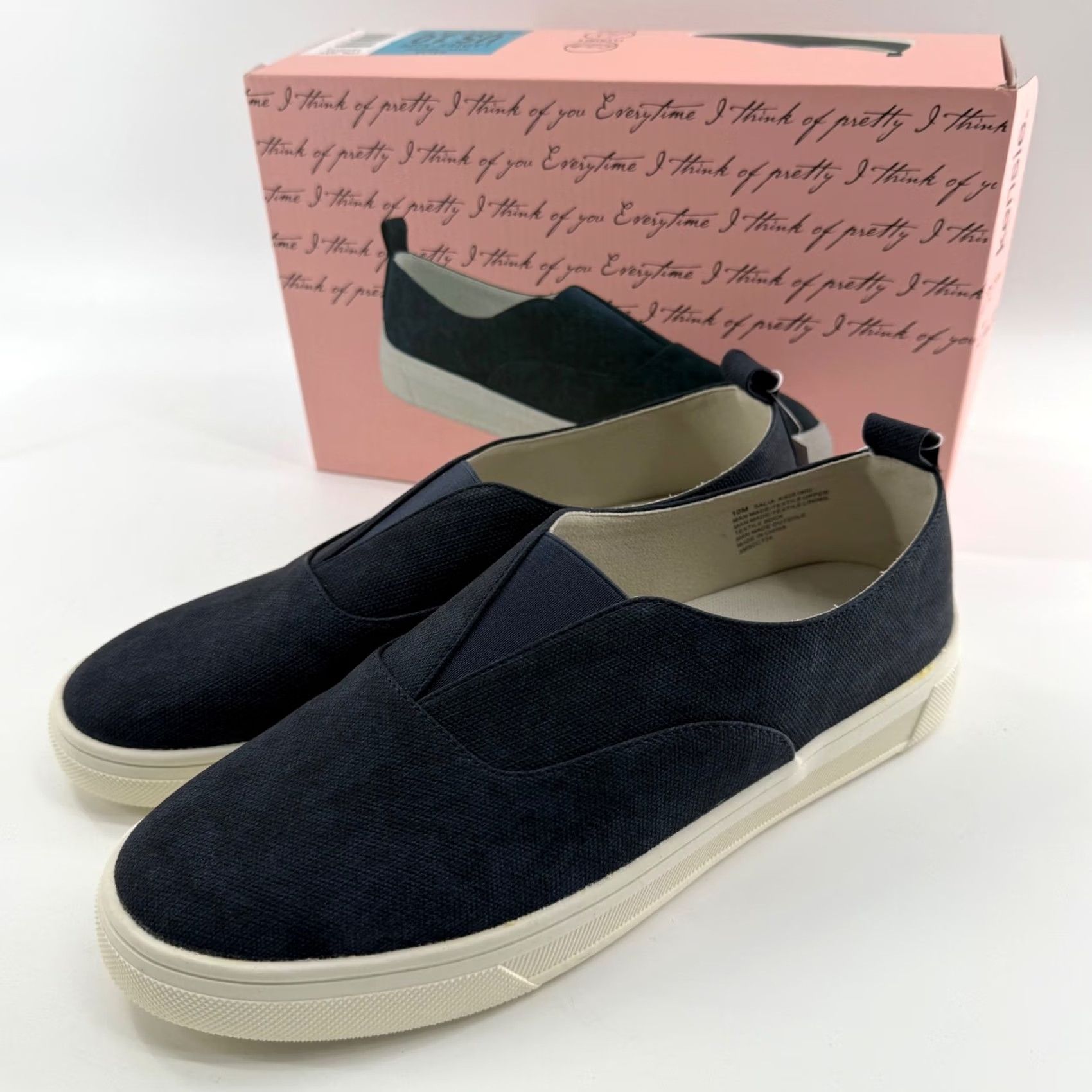 Vintage Kensie Salia Slip-On Sneaker Navy Textile Casual Walking Womens Shoes Blue Flat Footwear Modern Lightweight Comfort Size US 10 / IT 40 - 6 Thumbnail