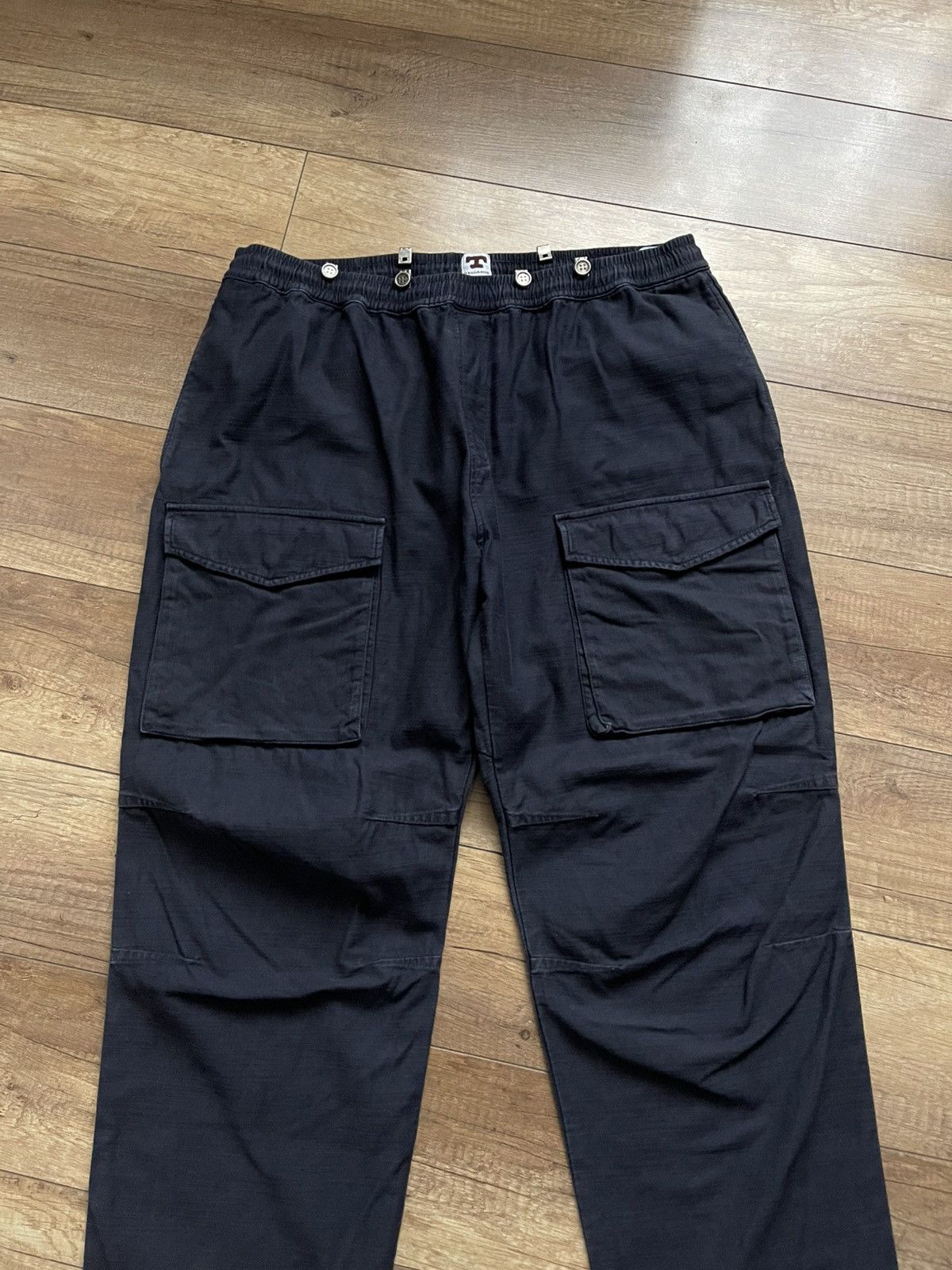 Tellason Tellason Sateen Navy Cargo Pants Size US 38 / EU 54 - 3 Thumbnail