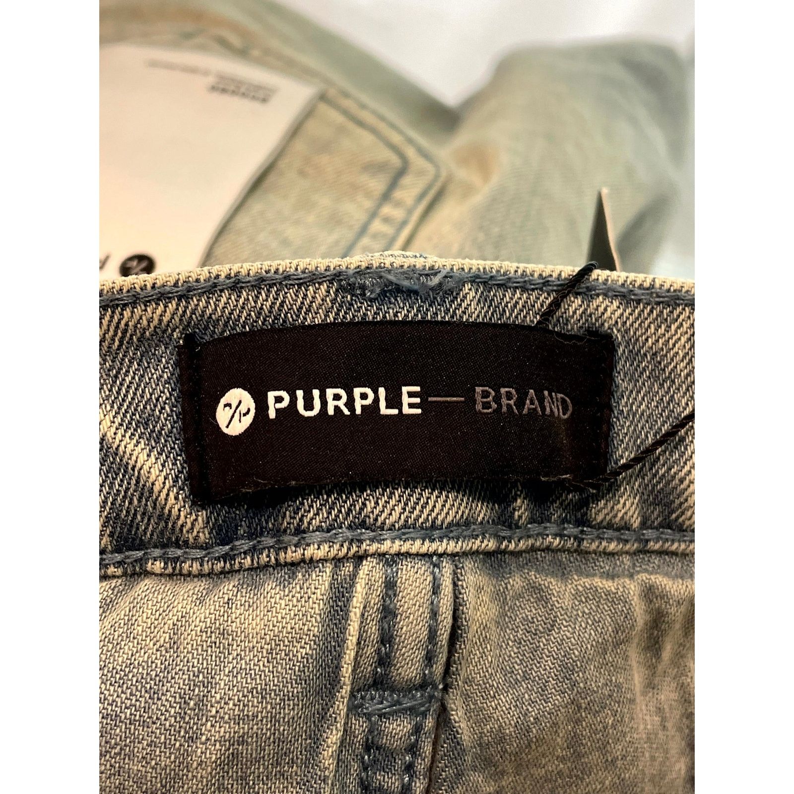 Purple Purple Plain Light Wash Jeans Size US 38 / EU 54 - 3 Thumbnail