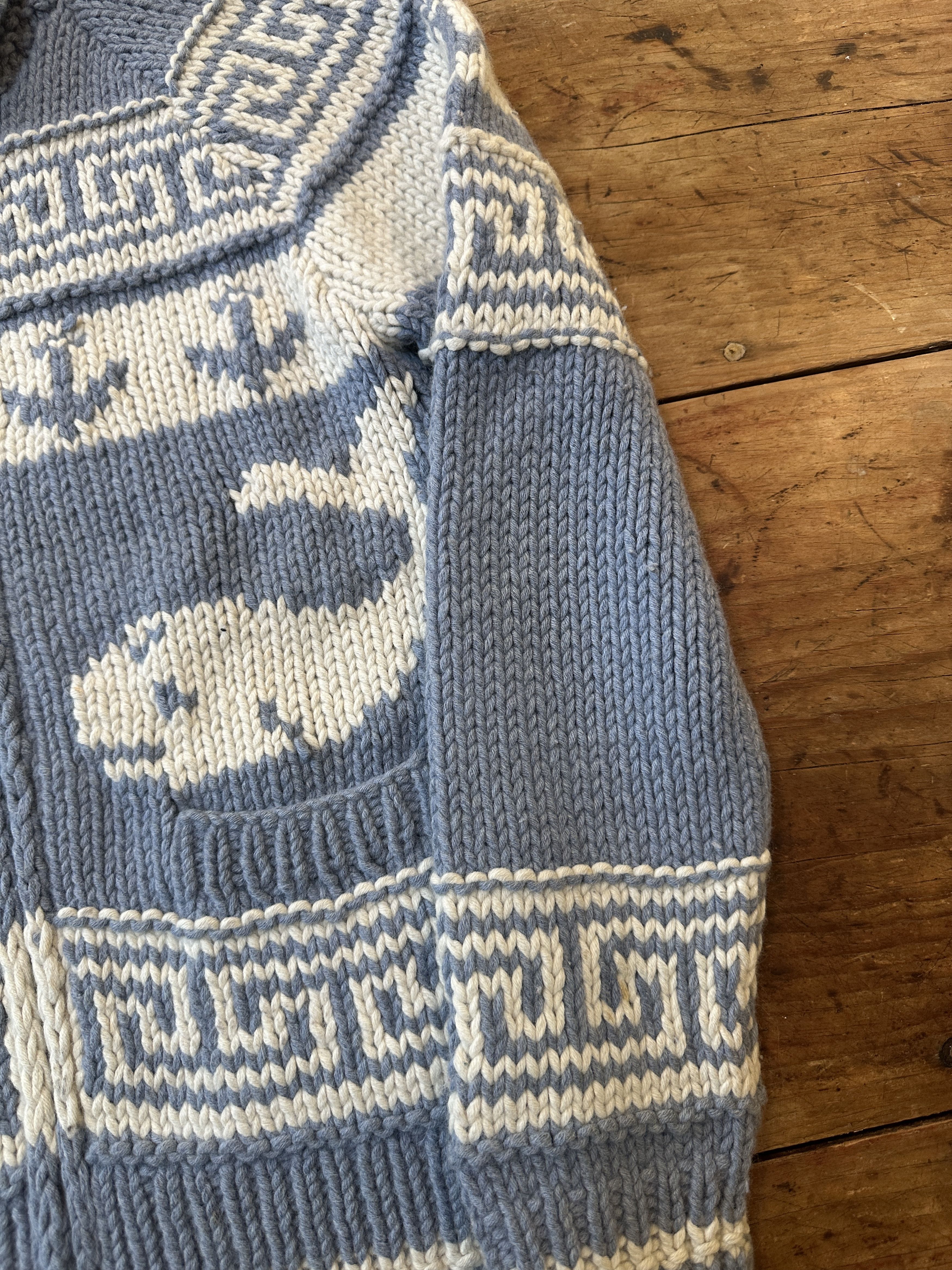 RRL Ralph Lauren RRL Hand-knit Cowichan Whale Motif Sweater Very Rare Size US M / EU 48-50 / 2 - 4 Thumbnail