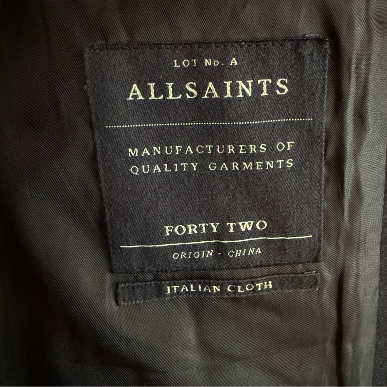 Allsaints AllSaints Marsh Coat Wool Blend Overcoat Size 42 Size US L / EU 52-54 / 3 - 5 Thumbnail
