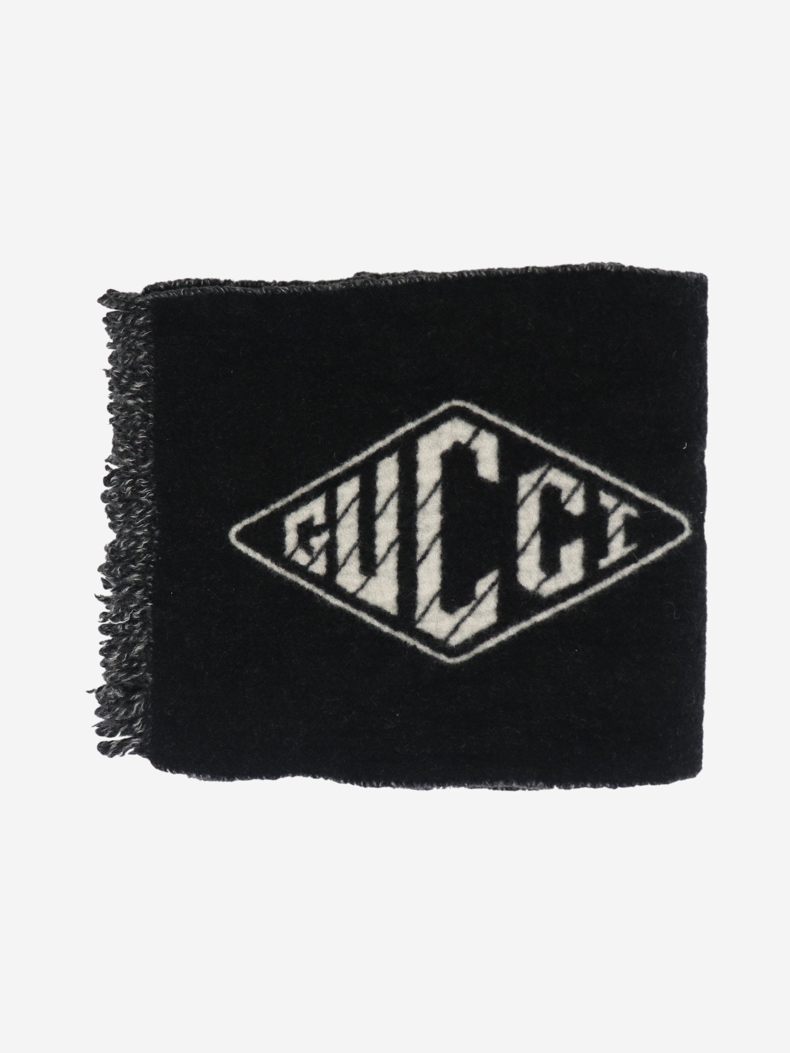 Gucci Black diamond logo fringe scarf Size ONE SIZE - 1 Thumbnail