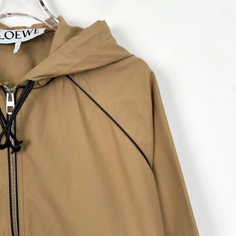 Loewe Loewe Brown cotton hooded jacket with zipper Size XXS / US 00 / IT 34 - 3 Thumbnail