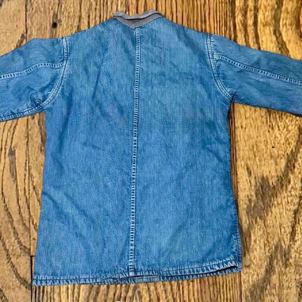 Other Vintage 60’s Blanket Lined Blue Denim Collared Chore Coat Size US L / EU 52-54 / 3 - 8 Thumbnail
