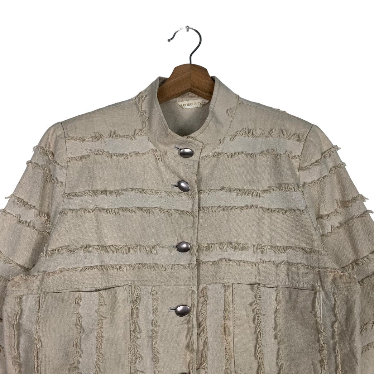 Japanese Brand LEOBOUSTYLE Made in Japan Short Sleeve Blouse #0535-C25 Size ONE SIZE - 2 Thumbnail