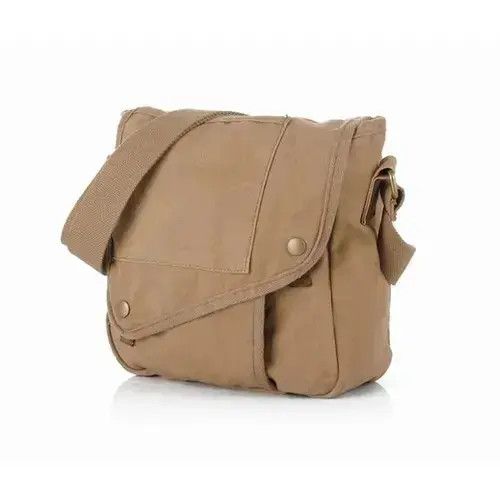 Canvas Travel Crossbody Bag in Brown, Men's