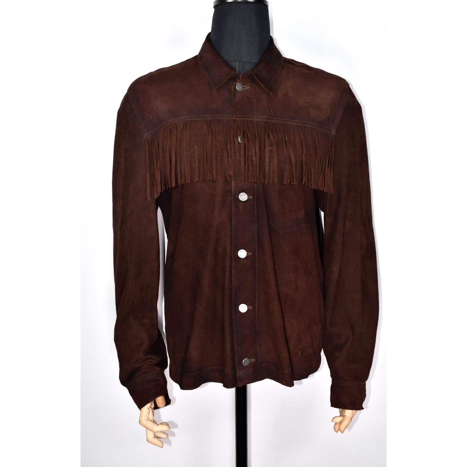 Nudie Jeans Nudie Jeans Ronny Leather Western Men's Shirt Jacket XL Brown Vintage? No Size US XL / EU 56 / 4 - 4 Thumbnail