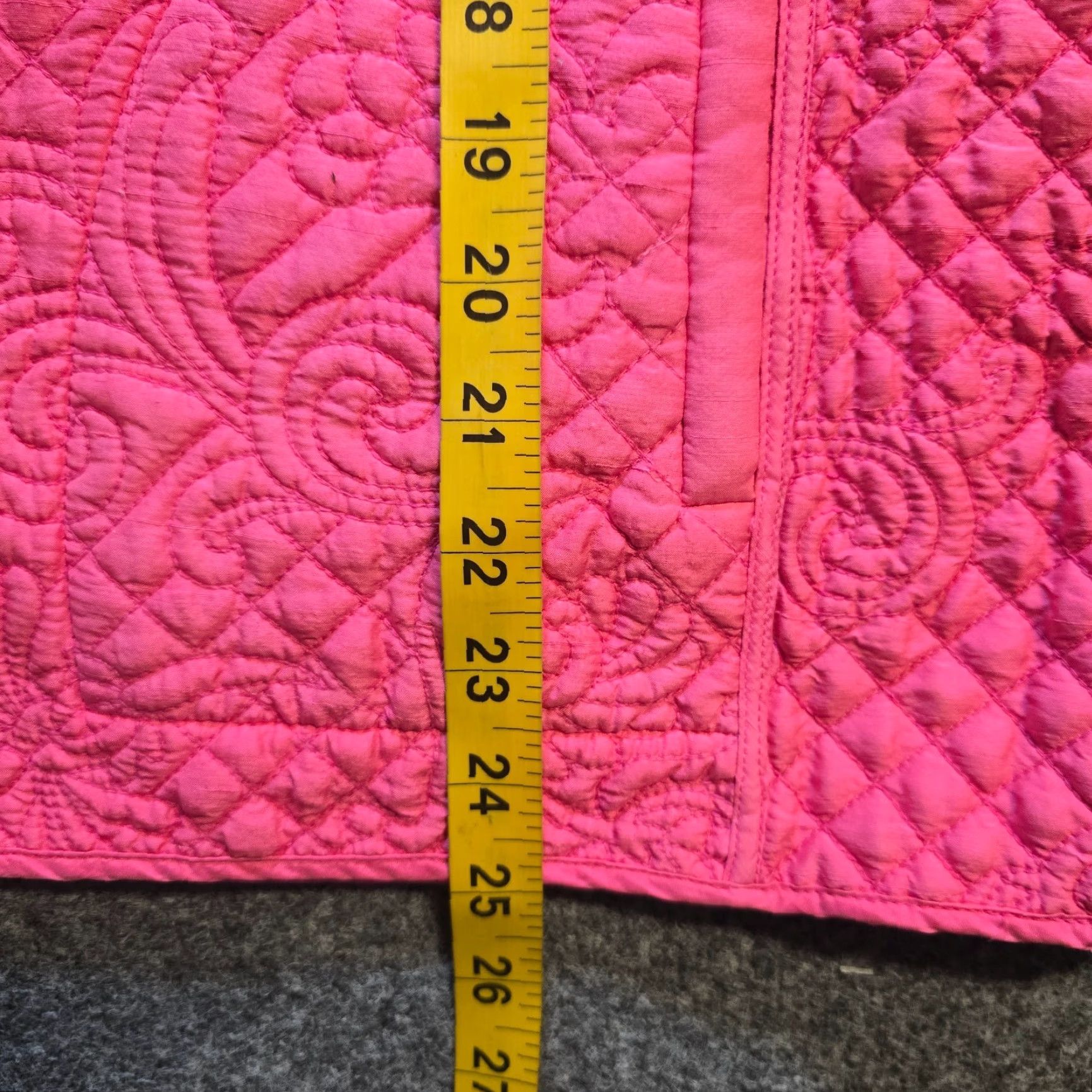 Pinko VINTAGE Kiko Jacket Womens Large Pink Silk Diamond Quilted Full Zip Lightweight Casual Size L / US 10 / IT 46 - 7 Thumbnail