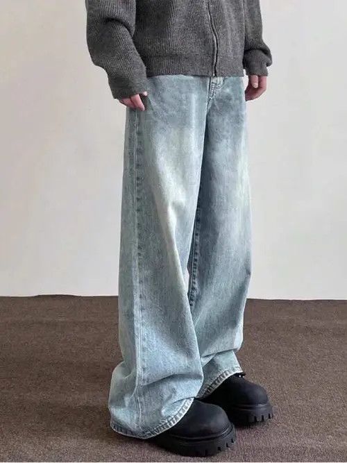 Japanese Brand × Vintage Casual Vintage loose fit jeans denim Size US 33 - 1 Thumbnail